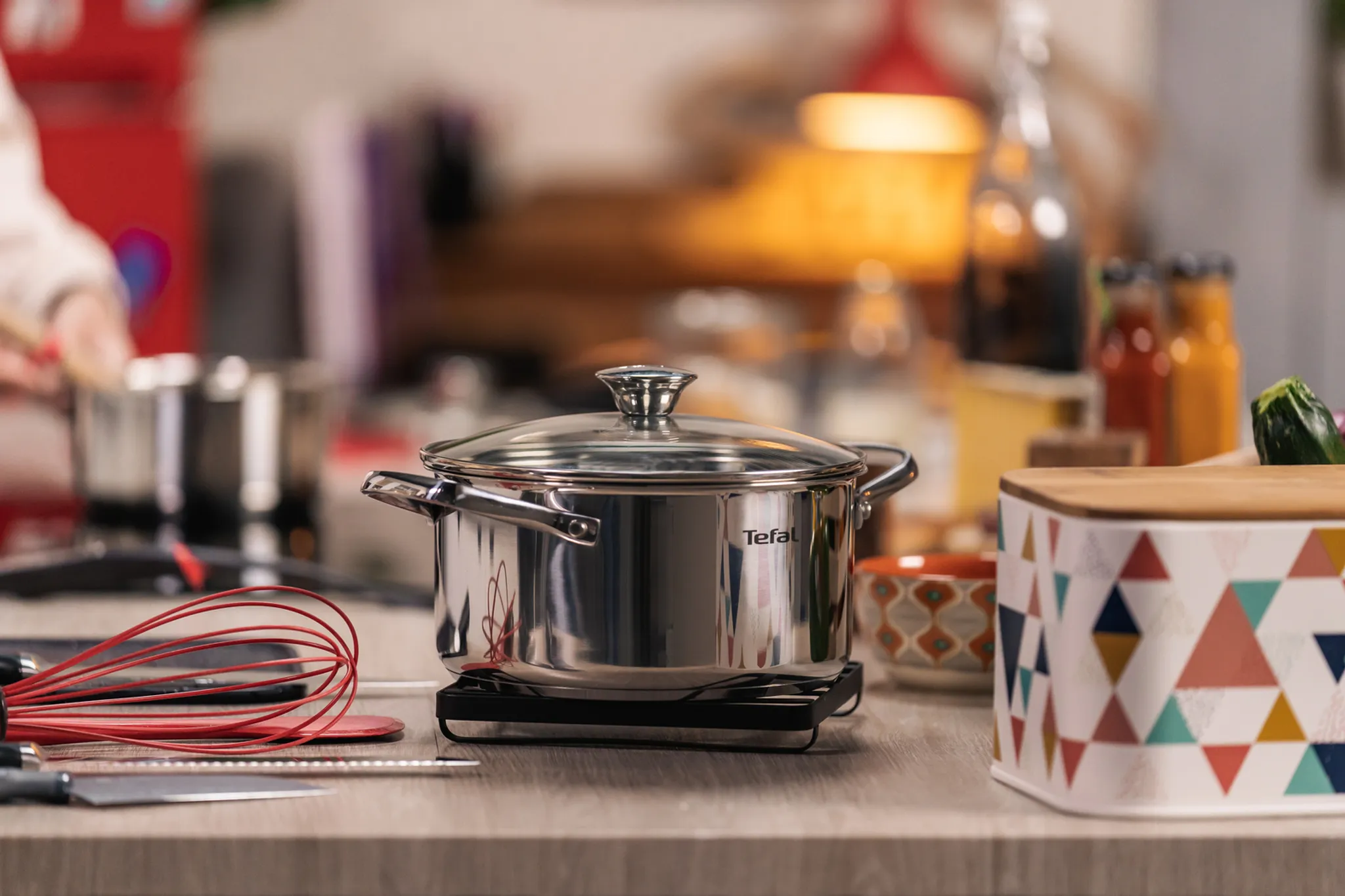 Кастрюля с крышкой Tefal Cook Eat 20 см B9214474, 3.1 л