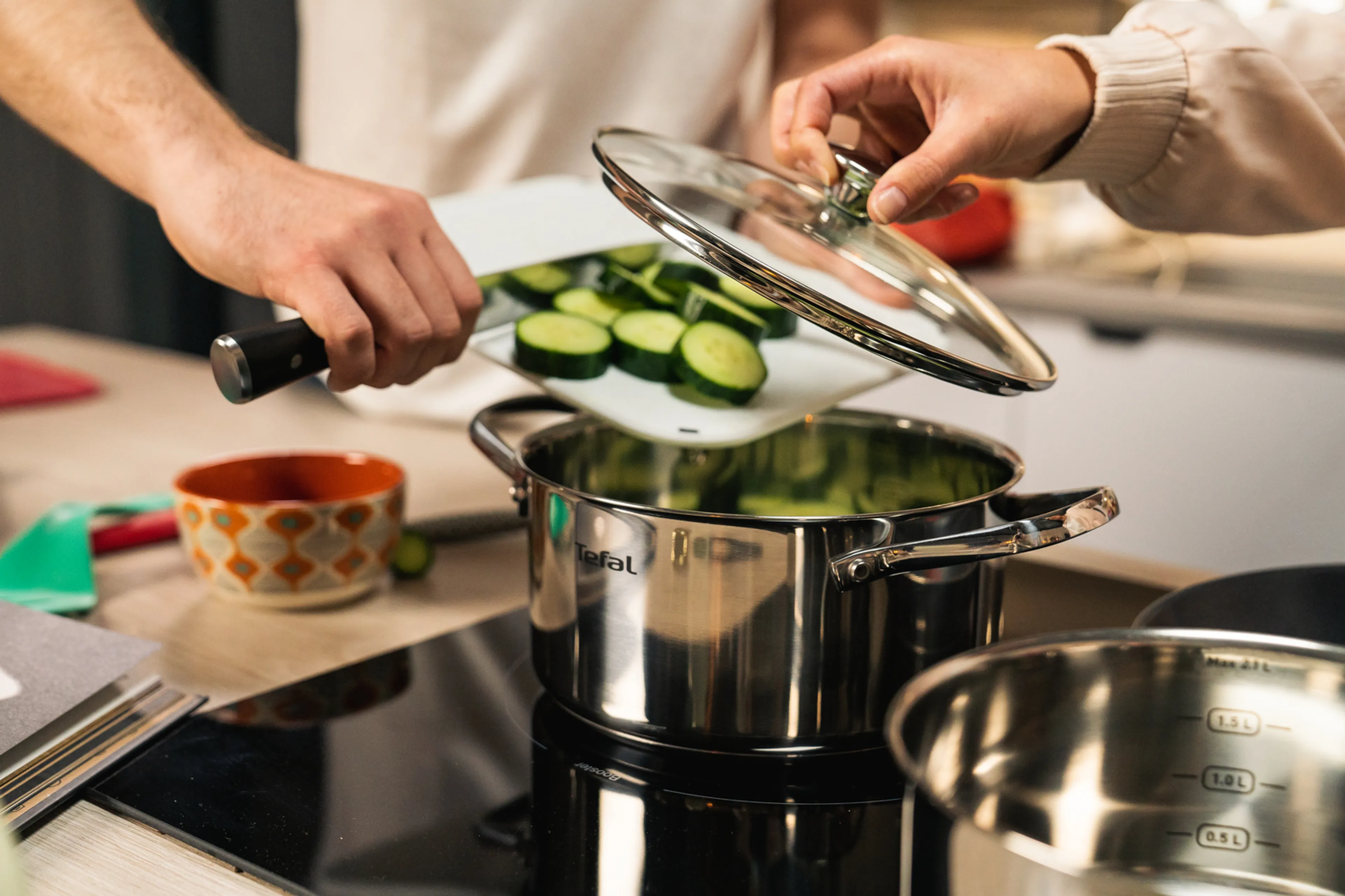 Кастрюля с крышкой Tefal Cook Eat 24 см B9214674