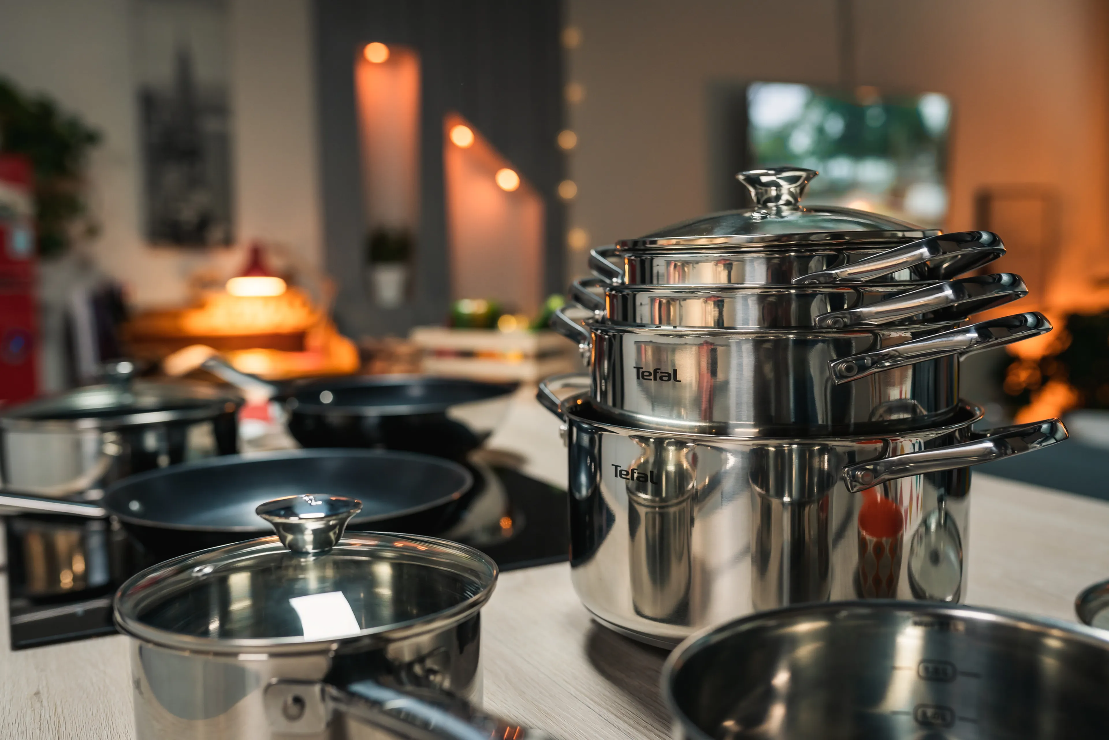 Набор посуды Tefal Cook Eat 7 предметов 16/16/20/24см, 1,5/1,5/3,1/5,4л B921S784