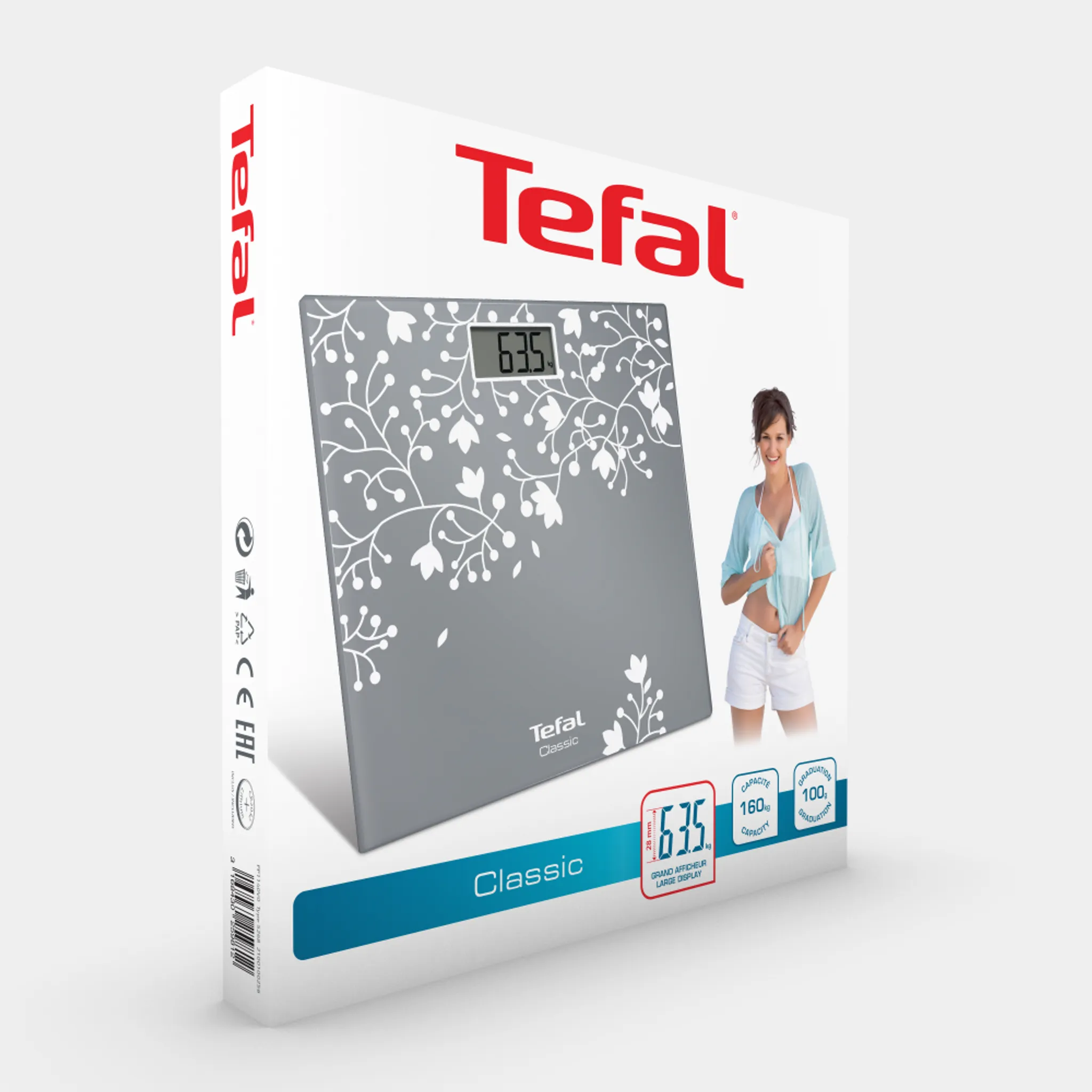 Напольные весы Tefal Classic Blossom Silver PP1140V0