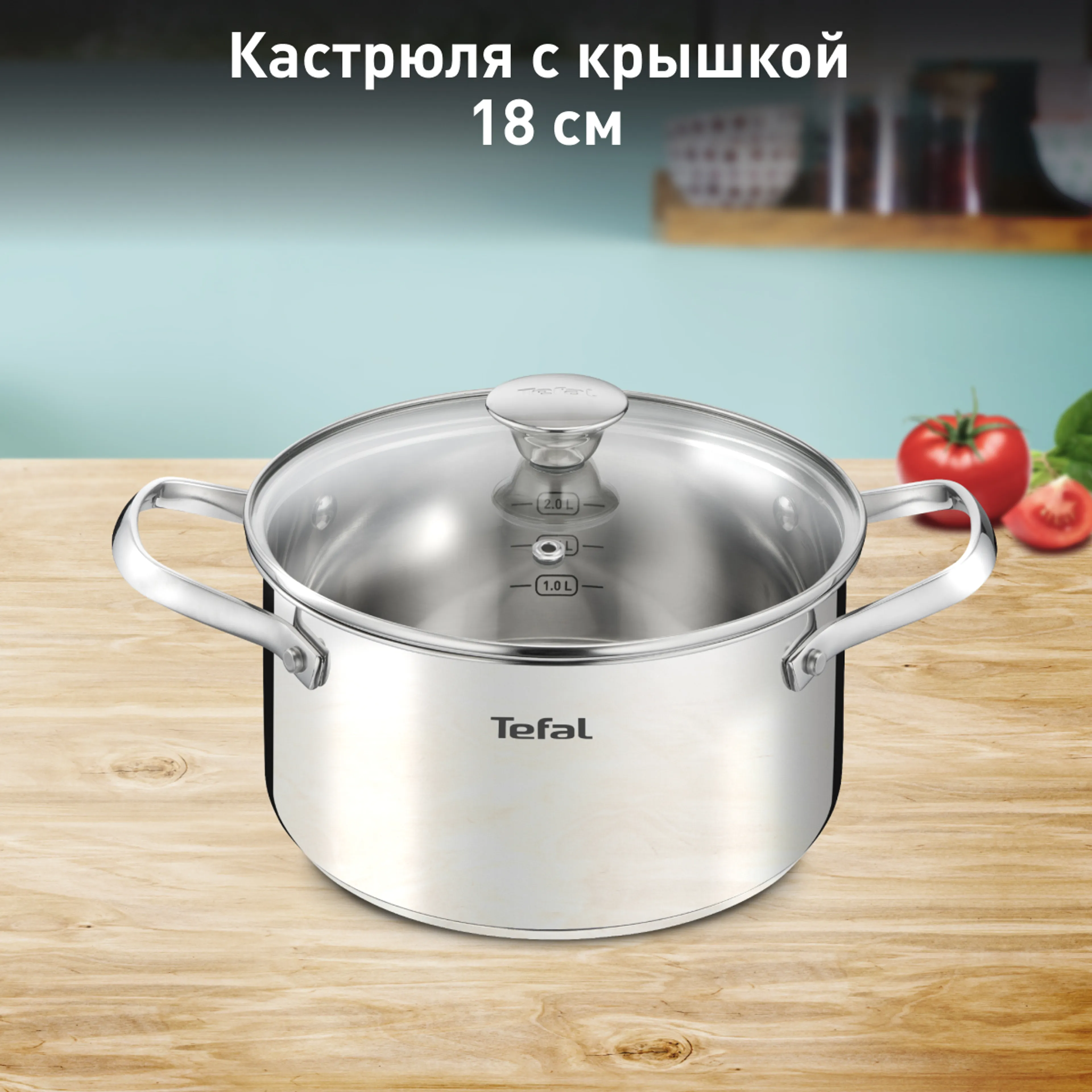 цена на Кастрюля с крышкой Tefal Cook Eat 2,2л 18см B9214374