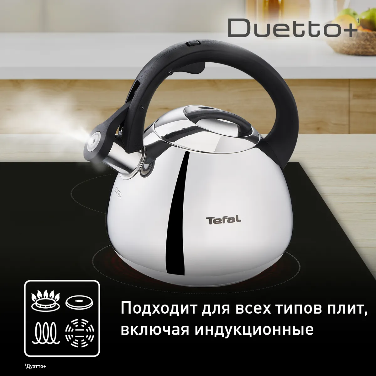 Чайник для плиты Tefal Duetto+ N4180110