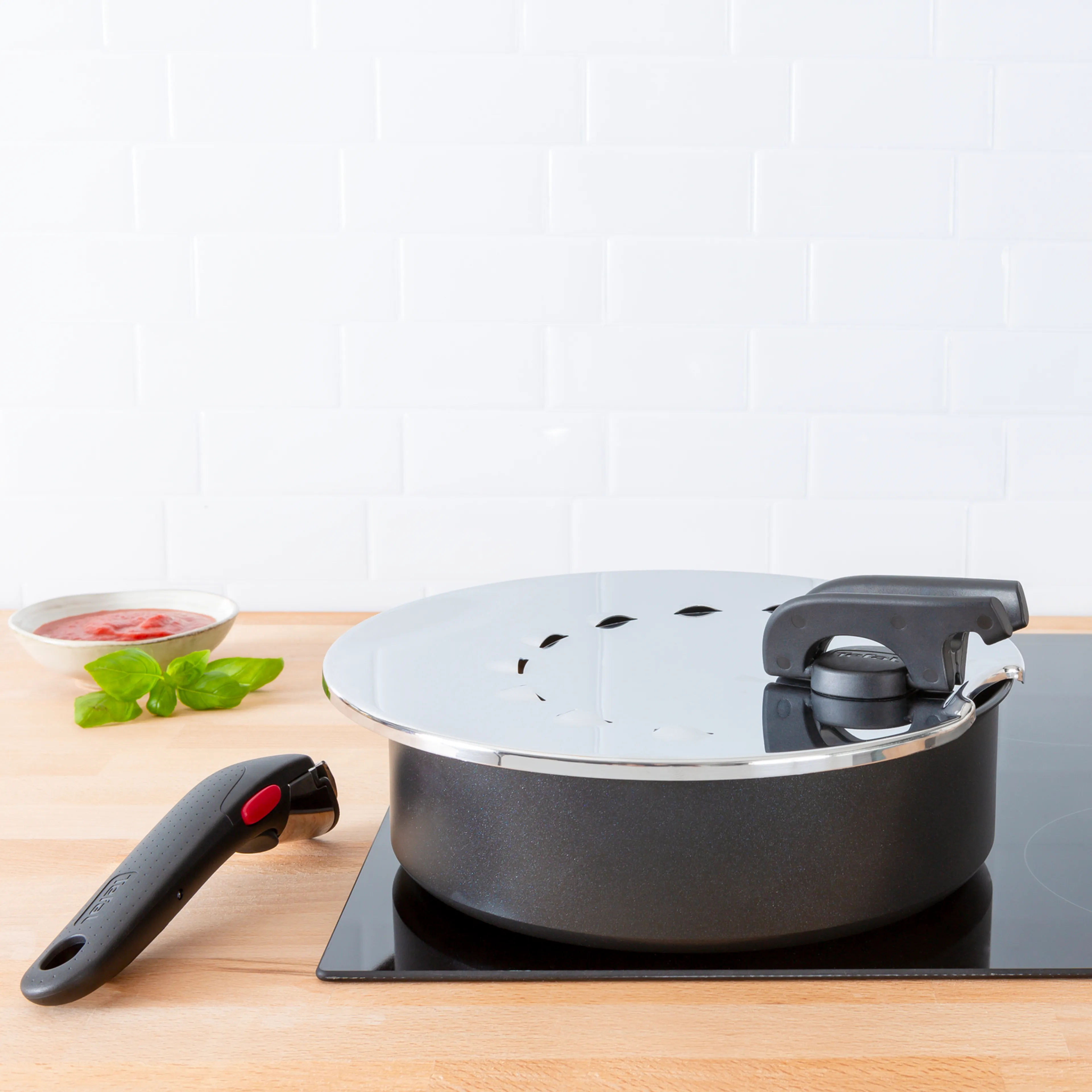 Металлическая крышка для слива Tefal Ingenio L9829853 20-28 см мультидиаметр
