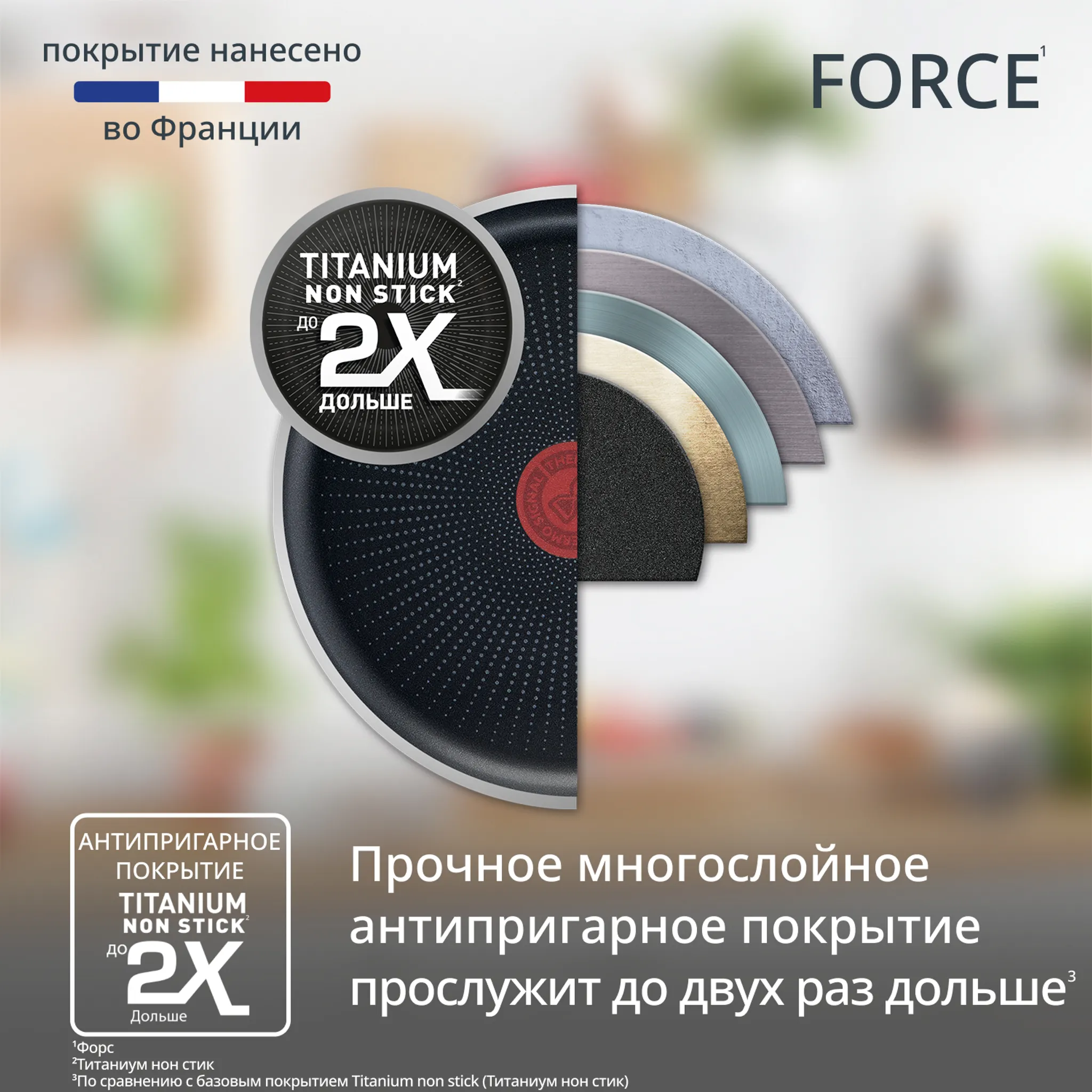 Сковорода для блинов Tefal Force 22 см 04218522