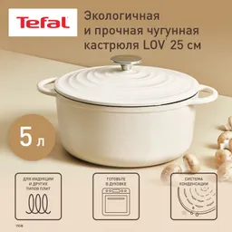 Кастрюля с крышкой Tefal LOV 25 см E2590404