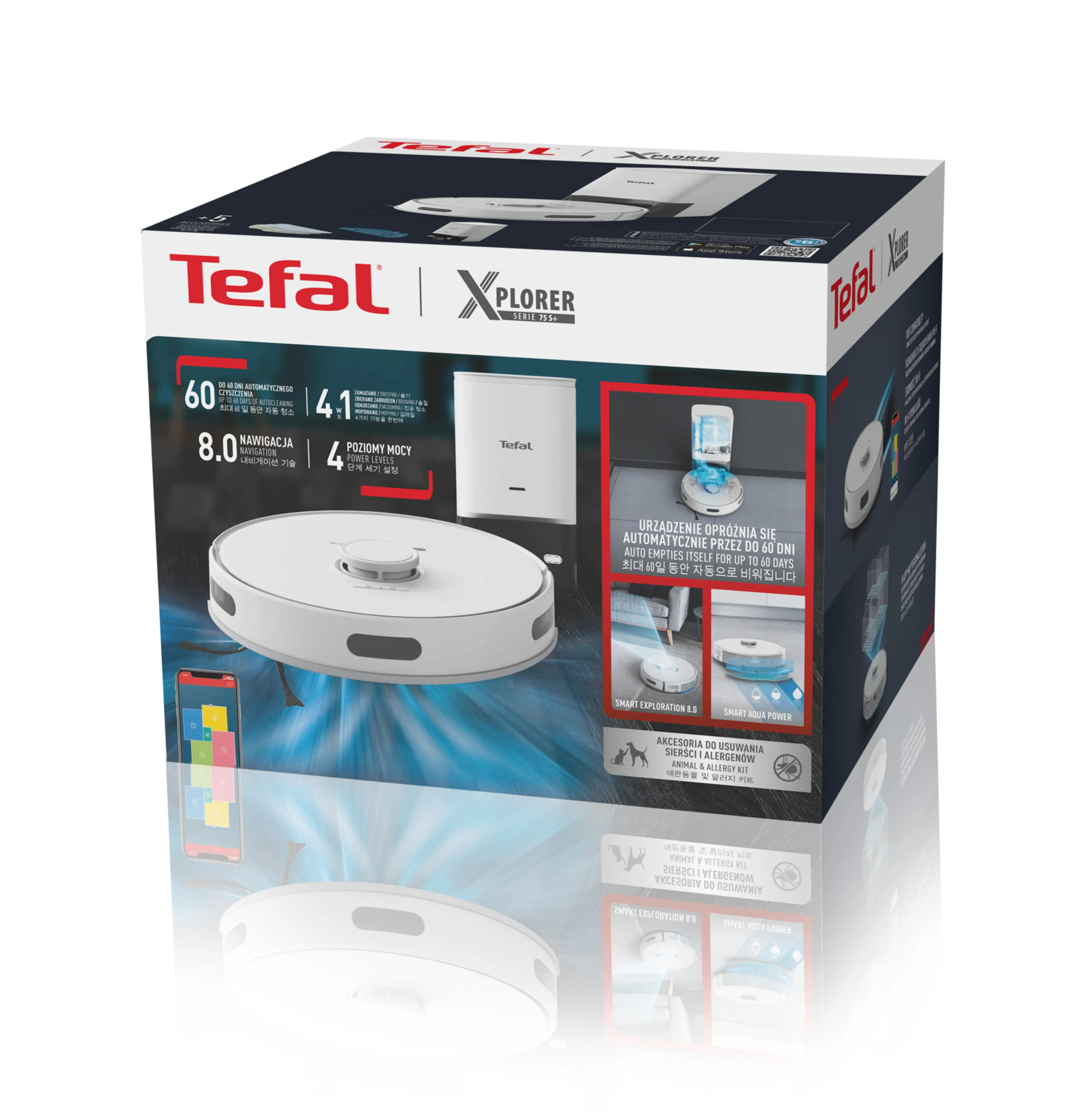 Робот-пылесос Tefal X-plorer Serie 75 S+ RG8597WH