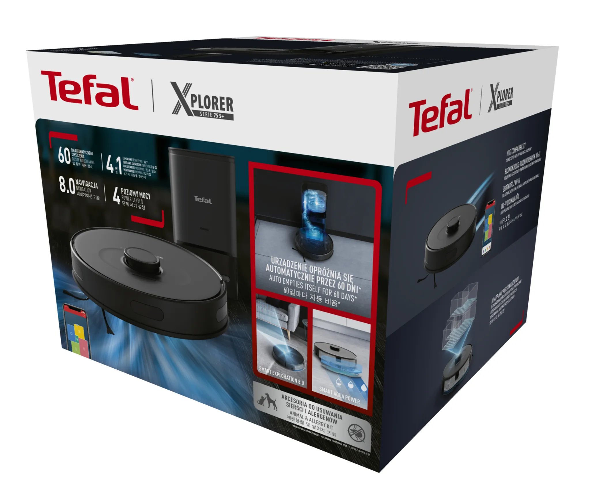Робот-пылесос Tefal X-plorer Serie 75 S+ RG8595WH