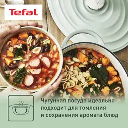 Овальная кастрюля с крышкой Tefal LOV 34х26 см E2580604