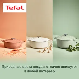 Овальная кастрюля с крышкой Tefal LOV 34х26 см E2580604