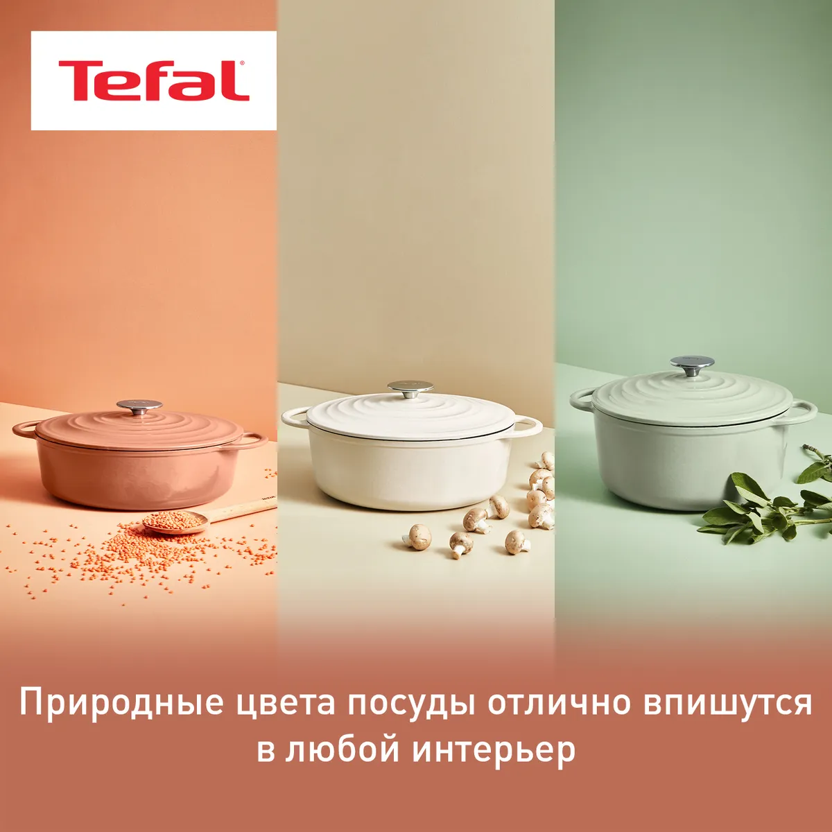 Овальная кастрюля с крышкой Tefal LOV 34 см E2600604