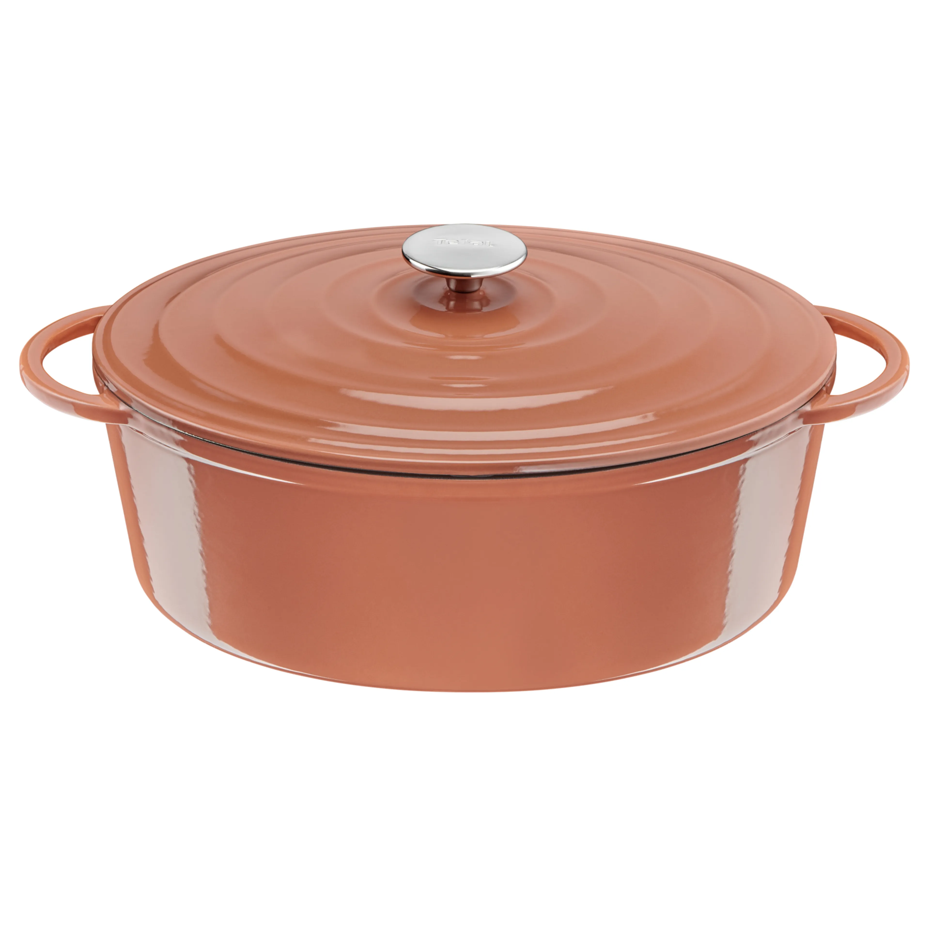 Овальная кастрюля с крышкой Tefal LOV 34 см E2600604 фото