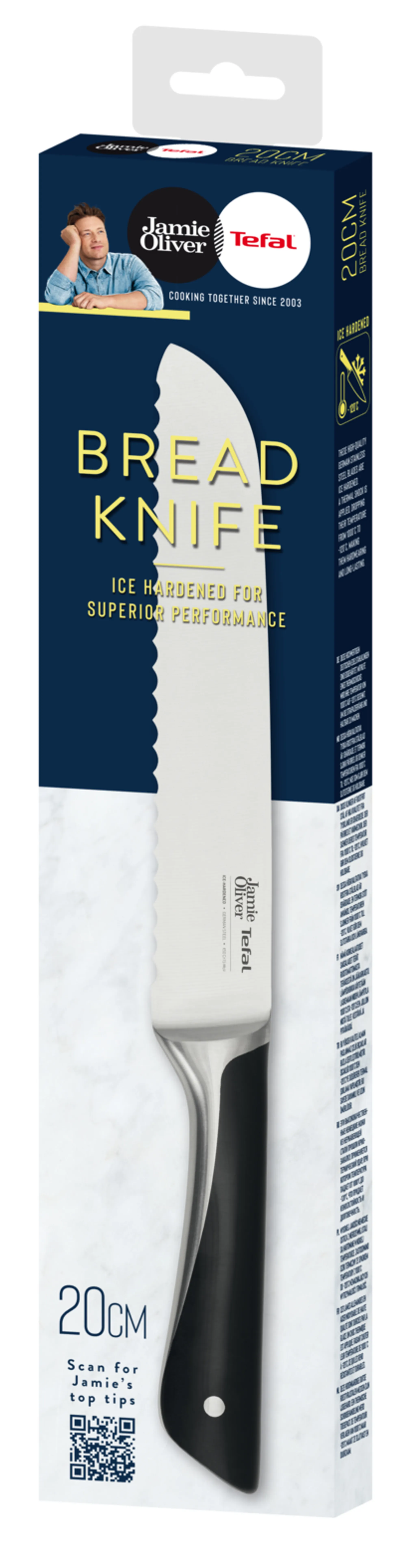 Нож для хлеба Tefal Jamie Oliver K2670355 20 см купить в официальном магазине