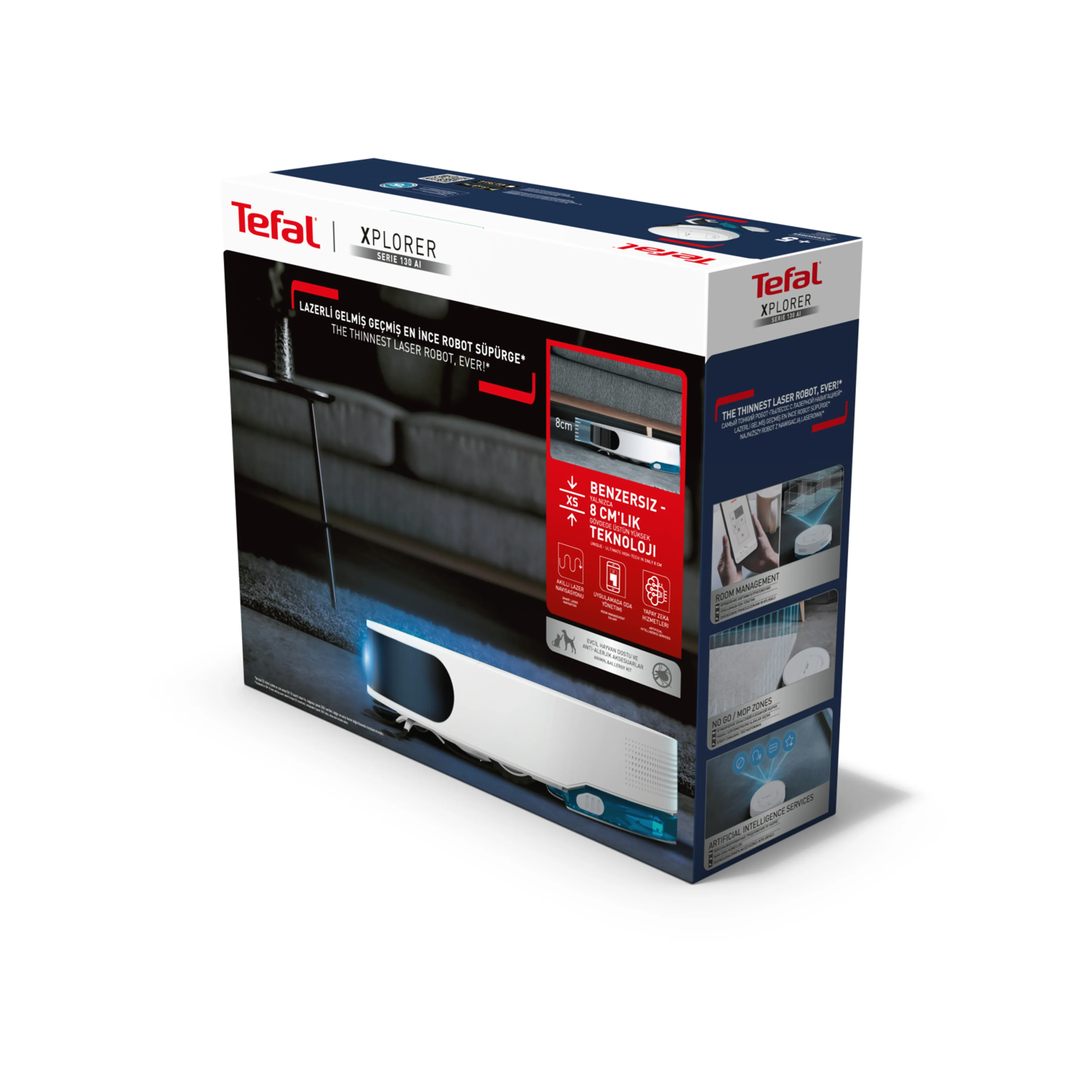 Робот-пылесос Tefal X-Plorer Serie 130AI Animal & Allergy RG9077WH