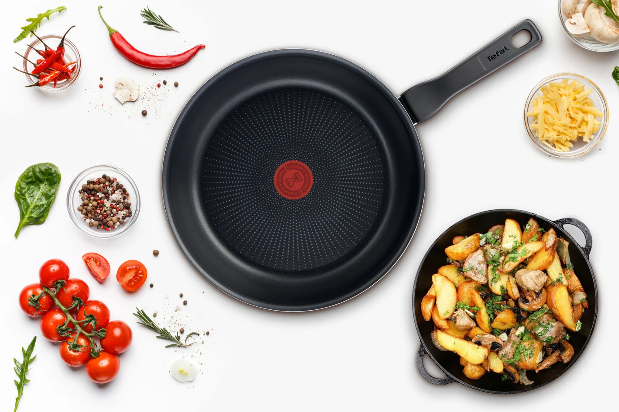 Сковорода с крышкой Tefal Force 26 cм 04218926