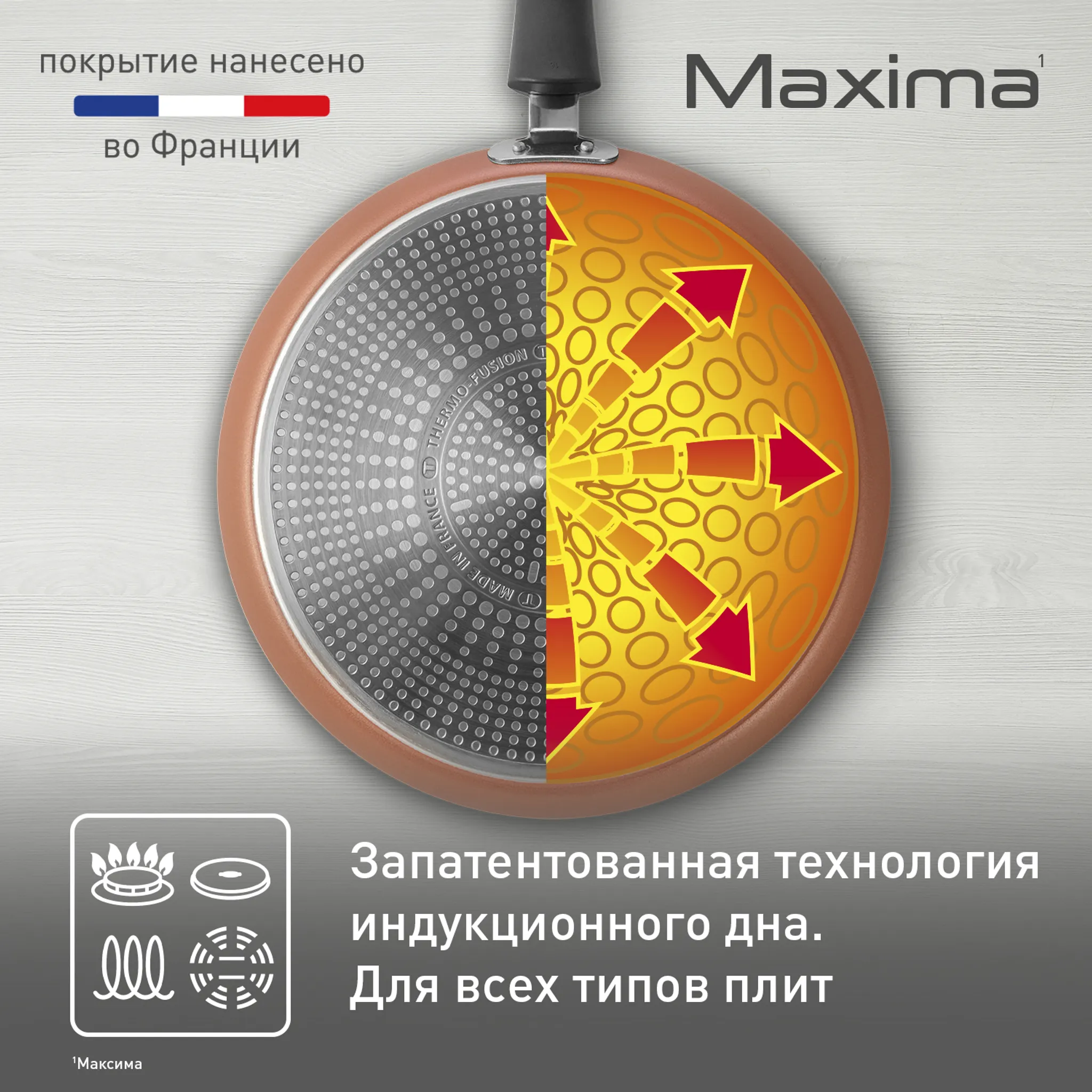Сковорода для блинов Tefal Maxima 25 см 04222525