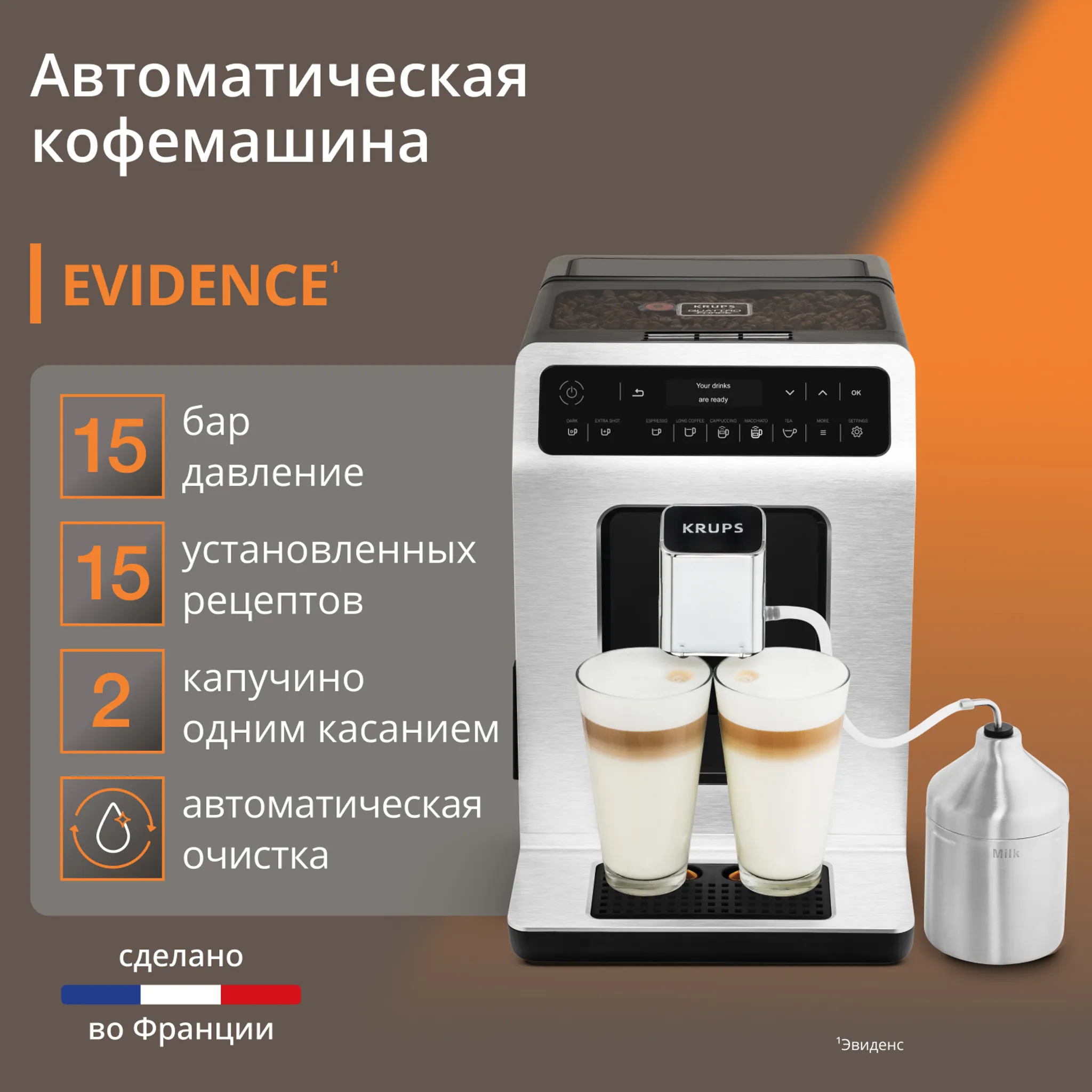 Автоматическая кофемашина KRUPS EVIDENCE