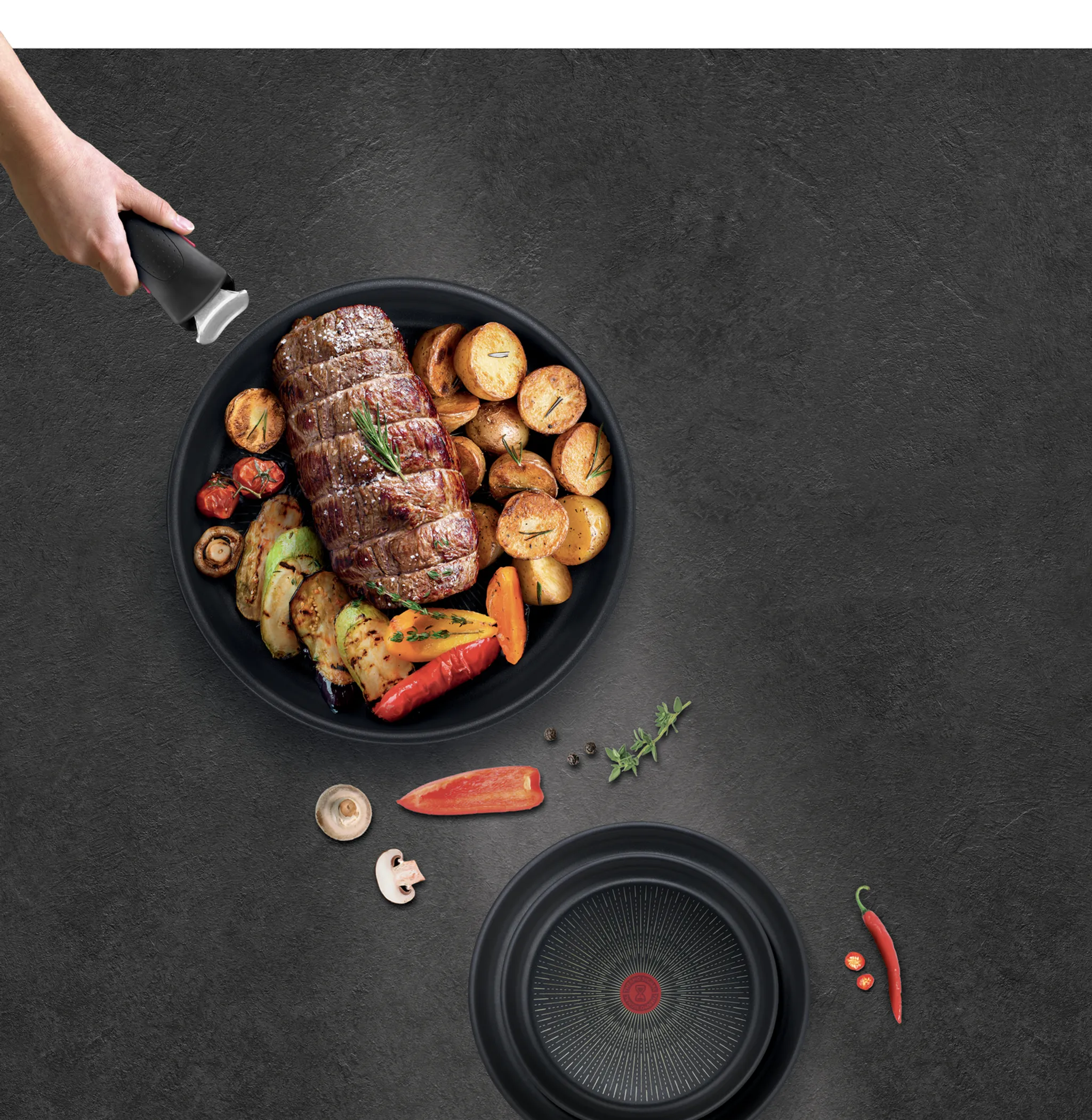 Набор посуды со съемной ручкой Tefal Ingenio L7639453 12 предметов