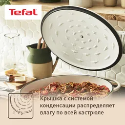 Овальная кастрюля с крышкой Tefal Lov E2590604 7,2л 34 см