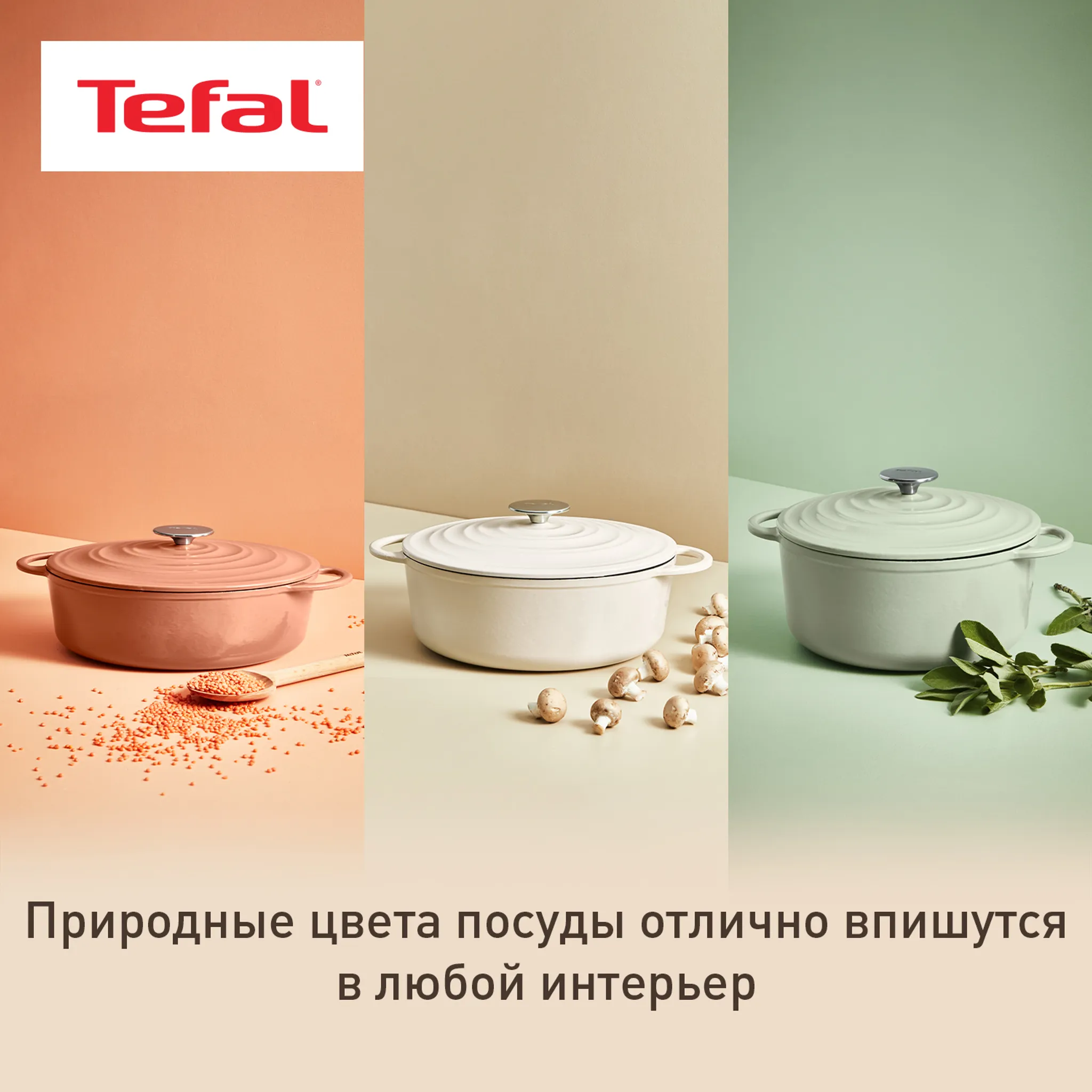 Кастрюля с крышкой Tefal LOV 29 см E2590504