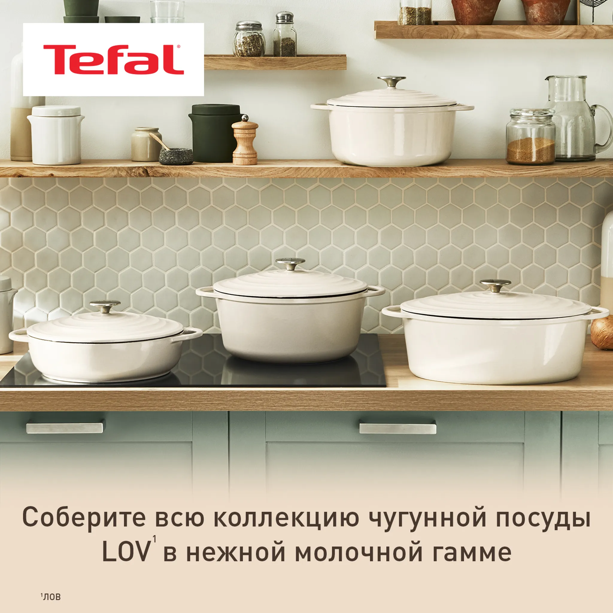 Кастрюля с крышкой Tefal LOV 29 см E2590504