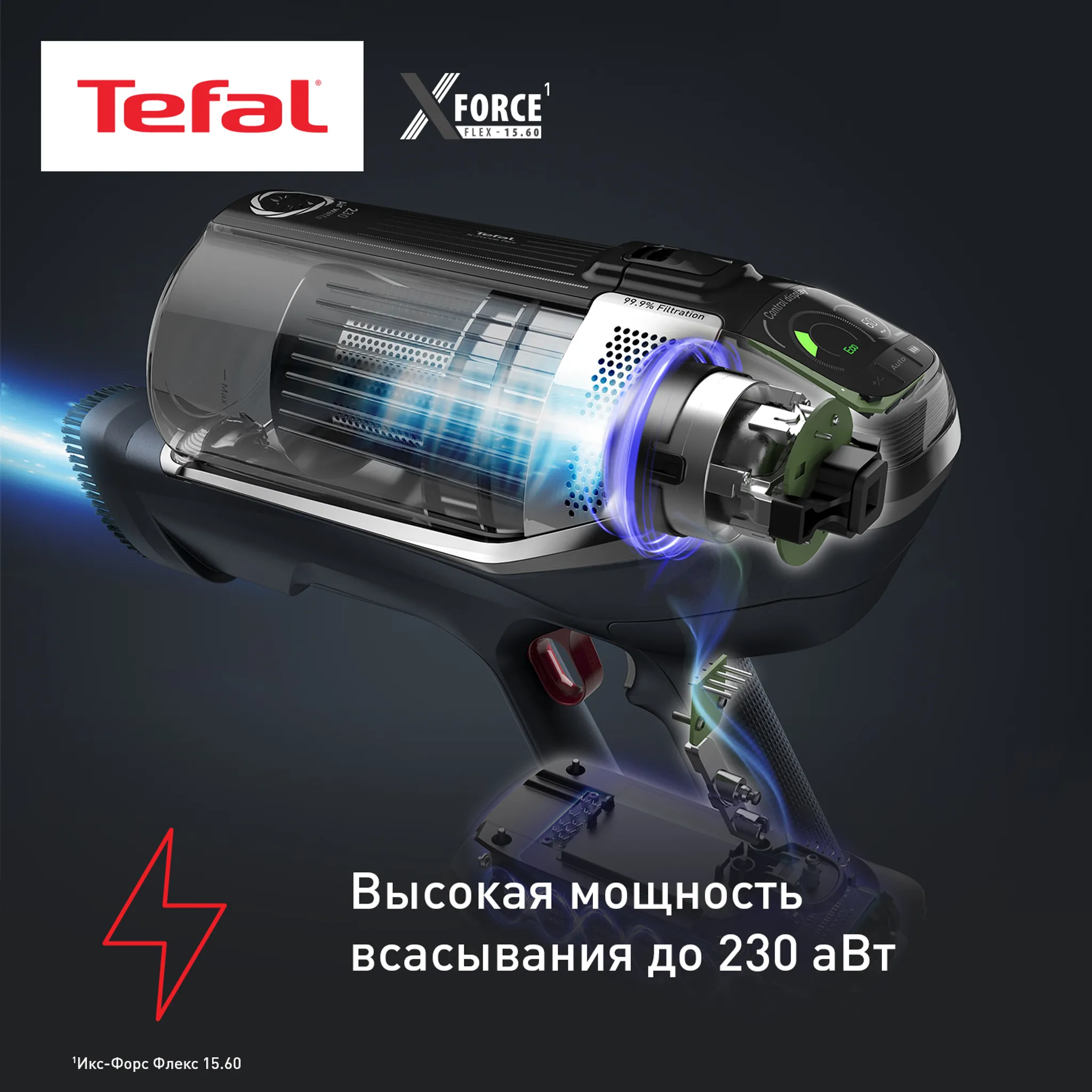 Беспроводной пылесос Tefal X-Force Flex 15.60 TY99G1WO купить в официальном магазине
