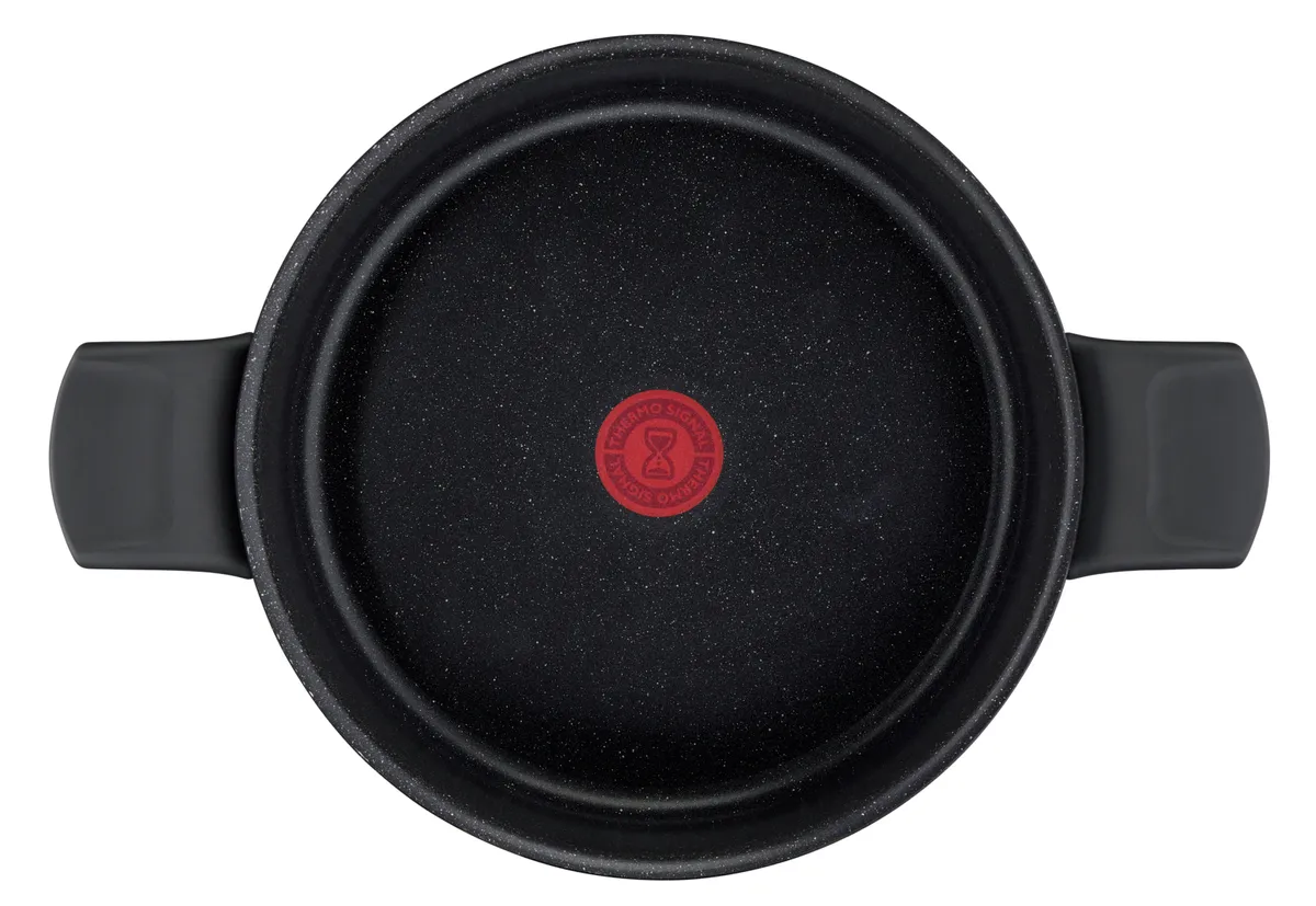 цена на Кастрюля с крышкой Tefal Black Stone 6.6 л 26 см G2815202
