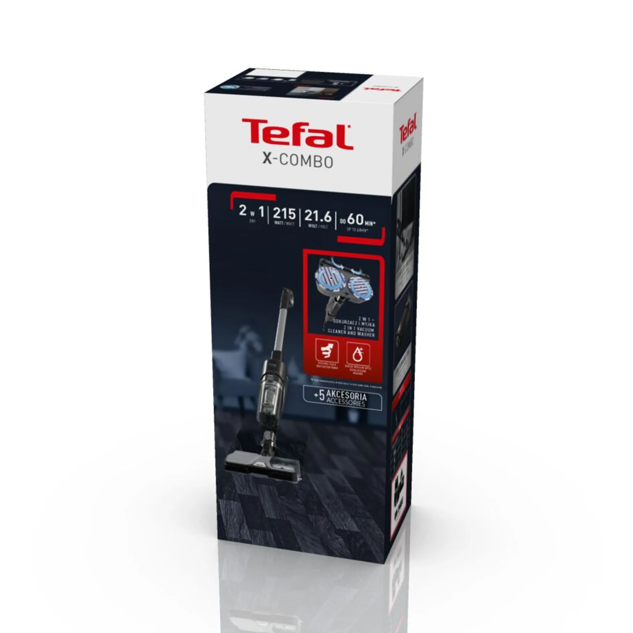 Беспроводной моющий пылесос Tefal X-Combo GF3039WO