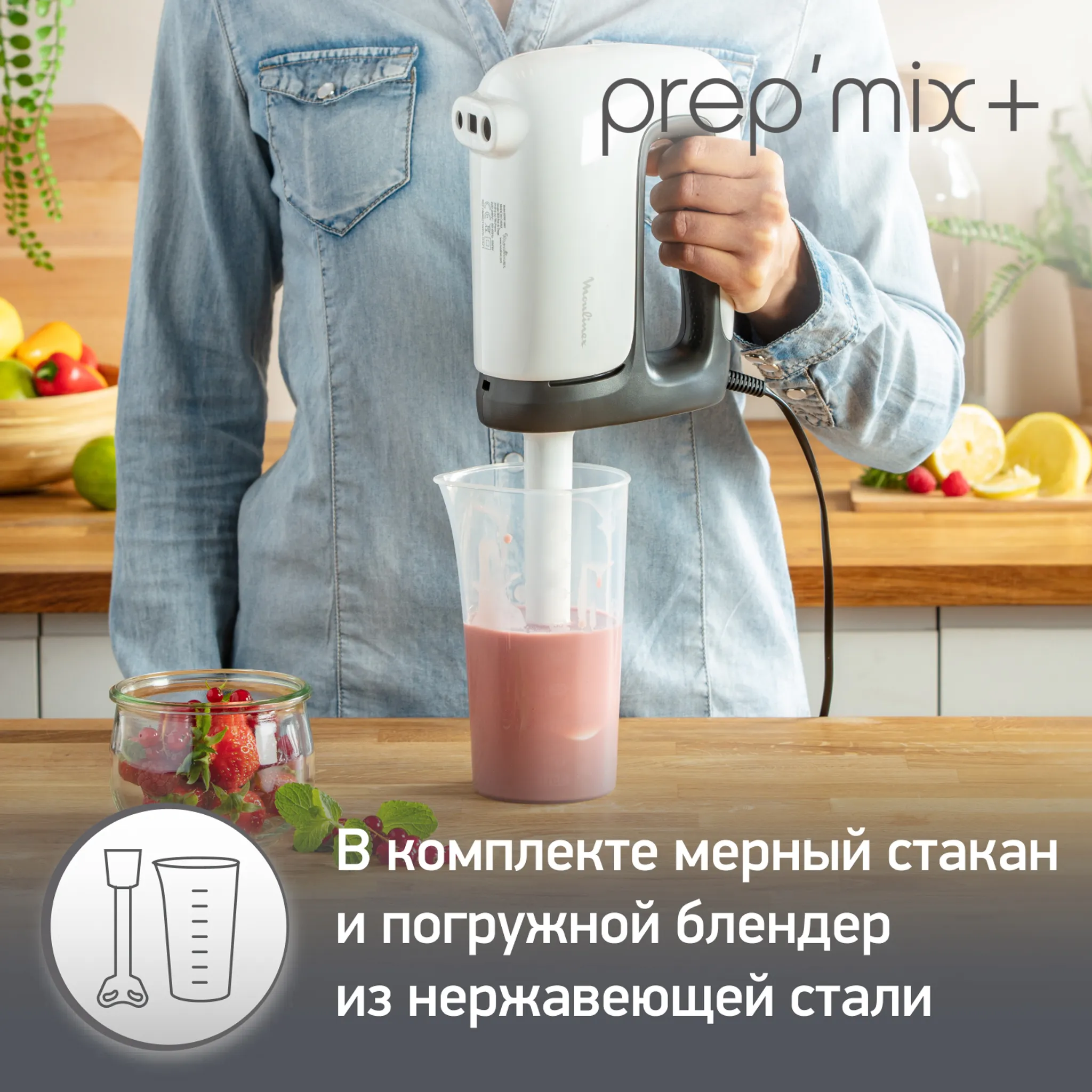 Ручной миксер Moulinex Prepmix+