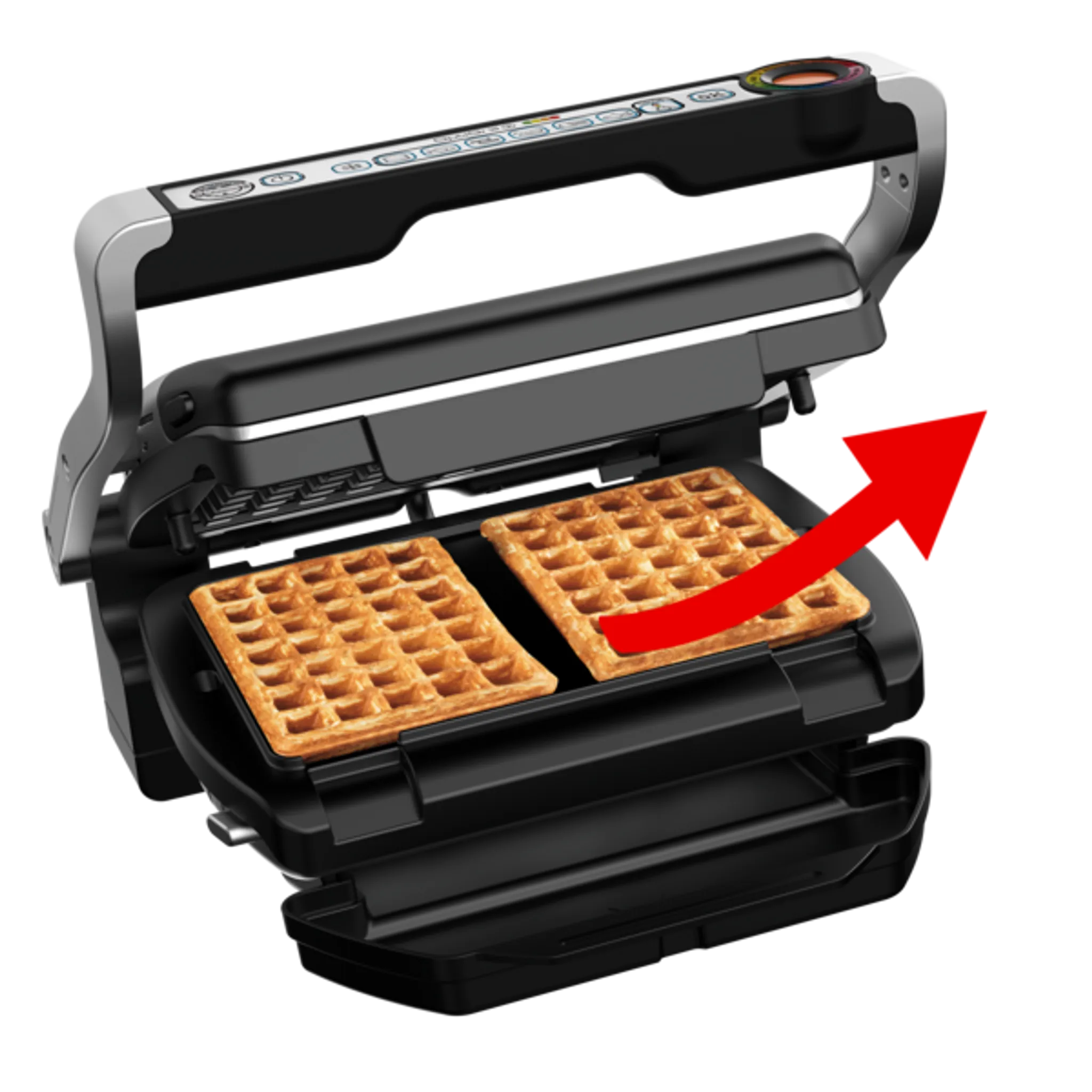 Умный электрогриль Tefal Optigrill+ GC716D12 с насадкой для вафель