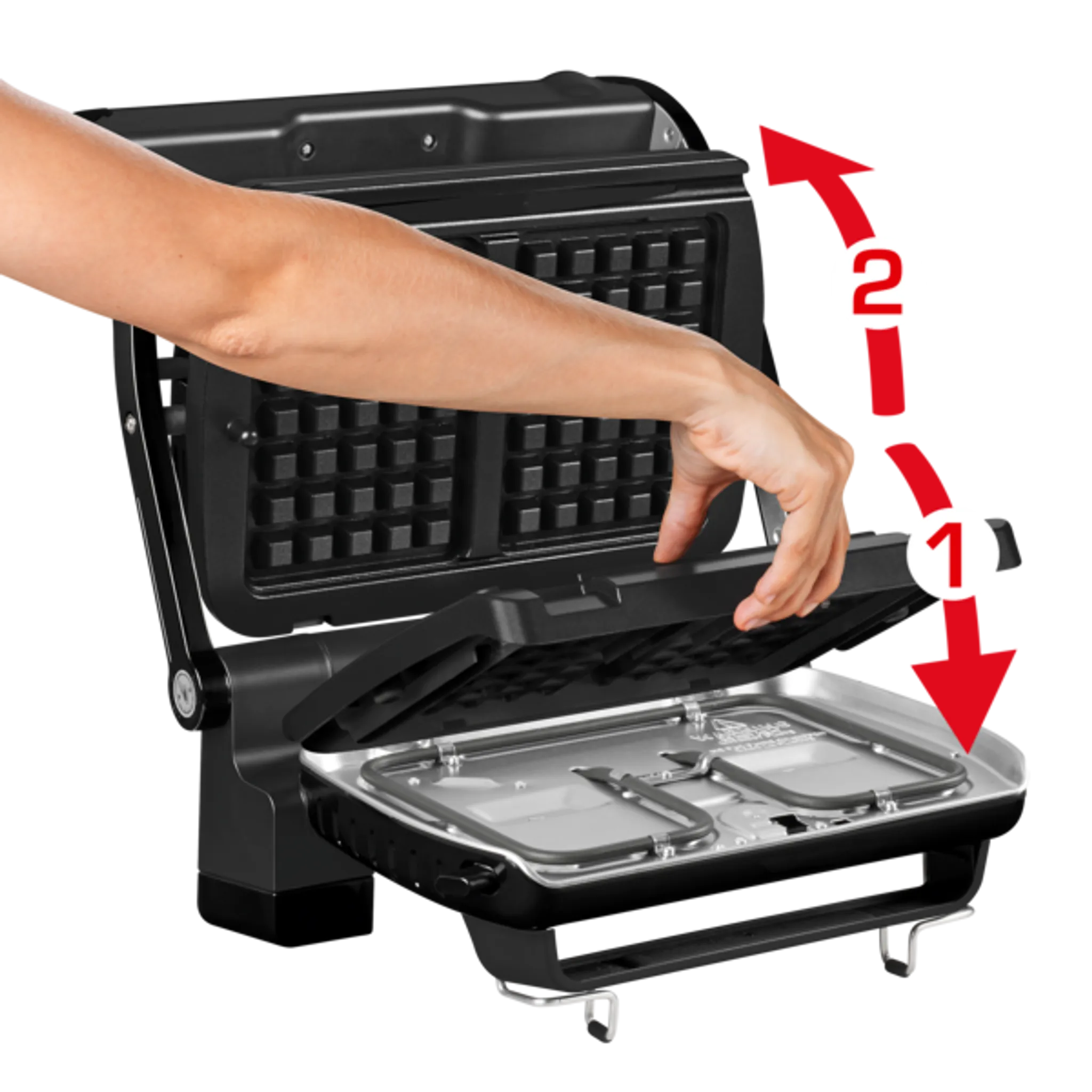 Умный электрогриль Tefal Optigrill+ GC716D12 с насадкой для вафель