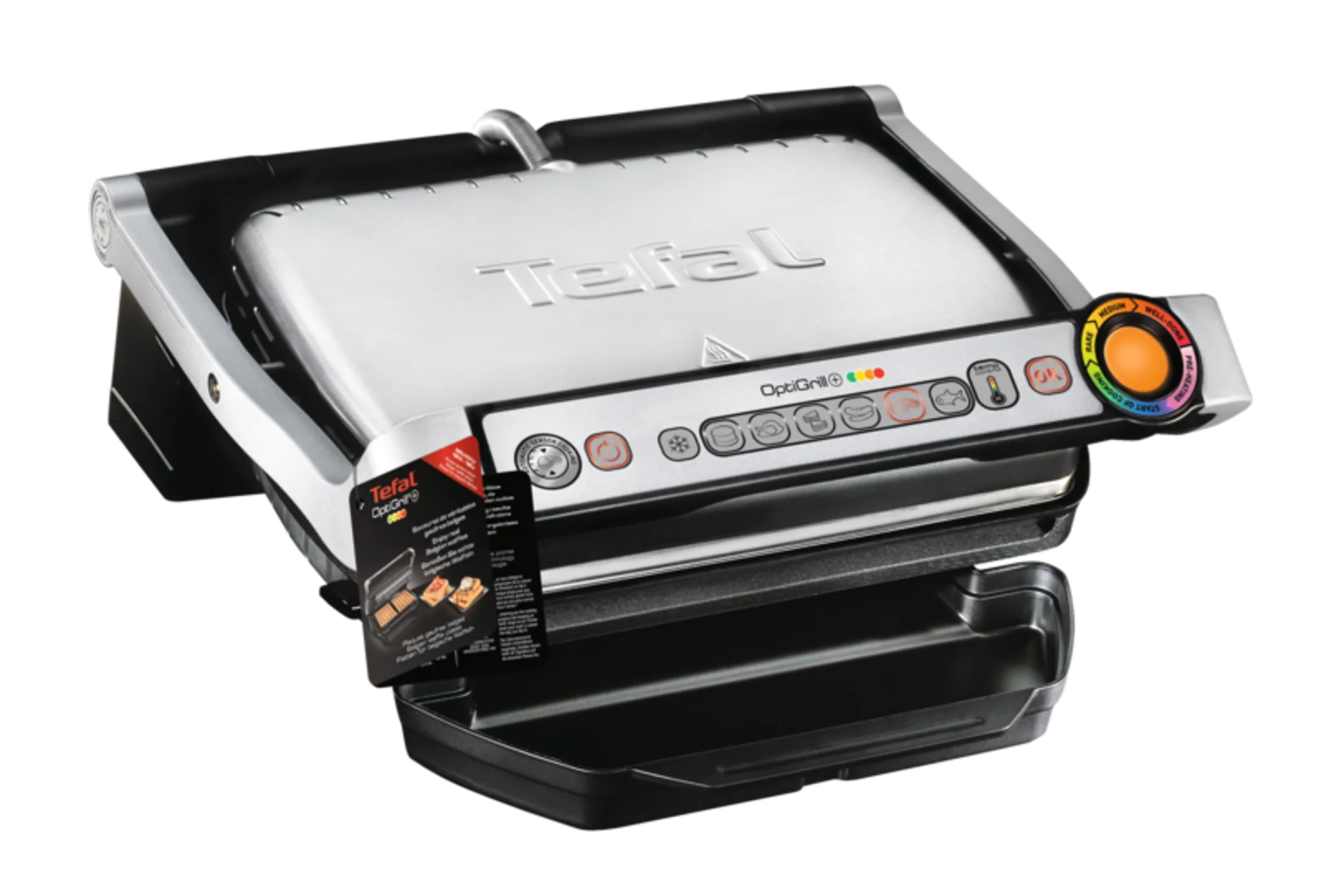 Умный электрогриль Tefal Optigrill+ GC716D12 с насадкой для вафель