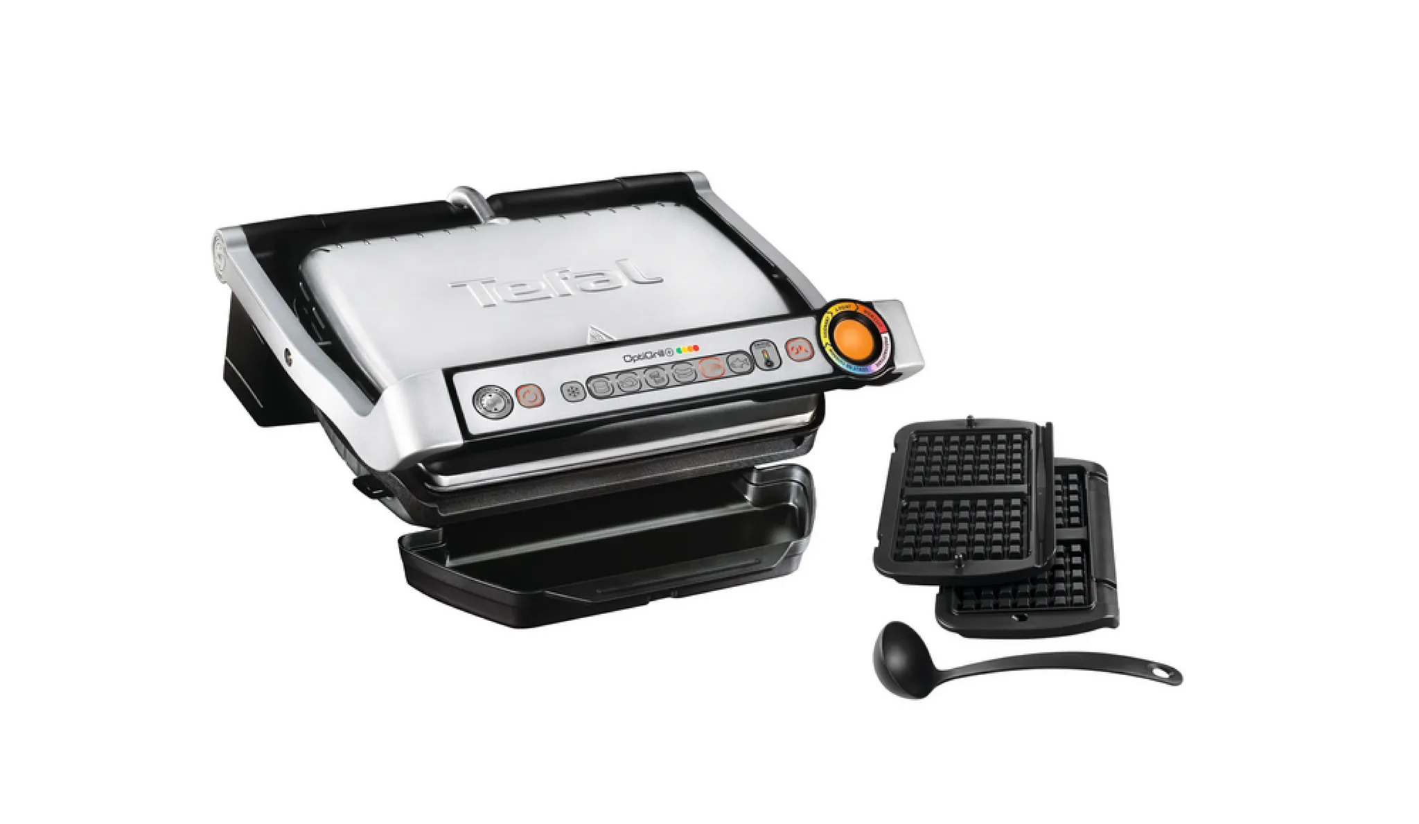 Умный электрогриль Tefal Optigrill+ GC716D12 с насадкой для вафель
