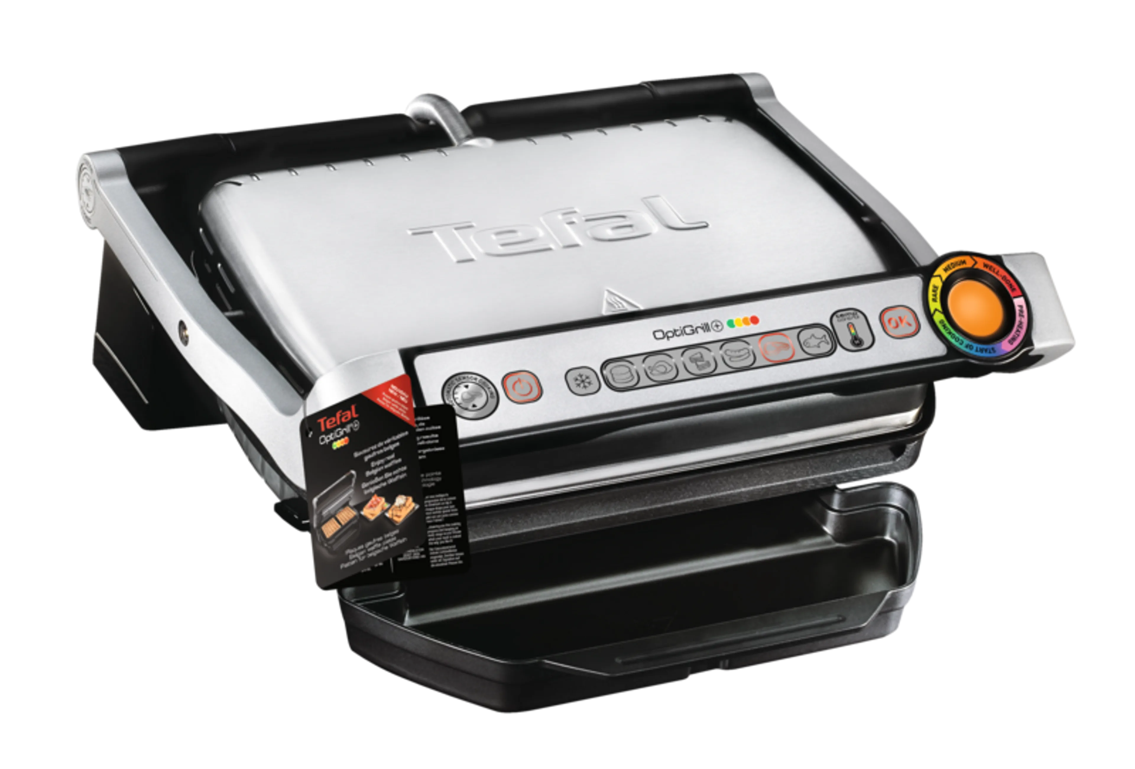 Умный электрогриль Tefal Optigrill+ GC716D12 с насадкой для вафель