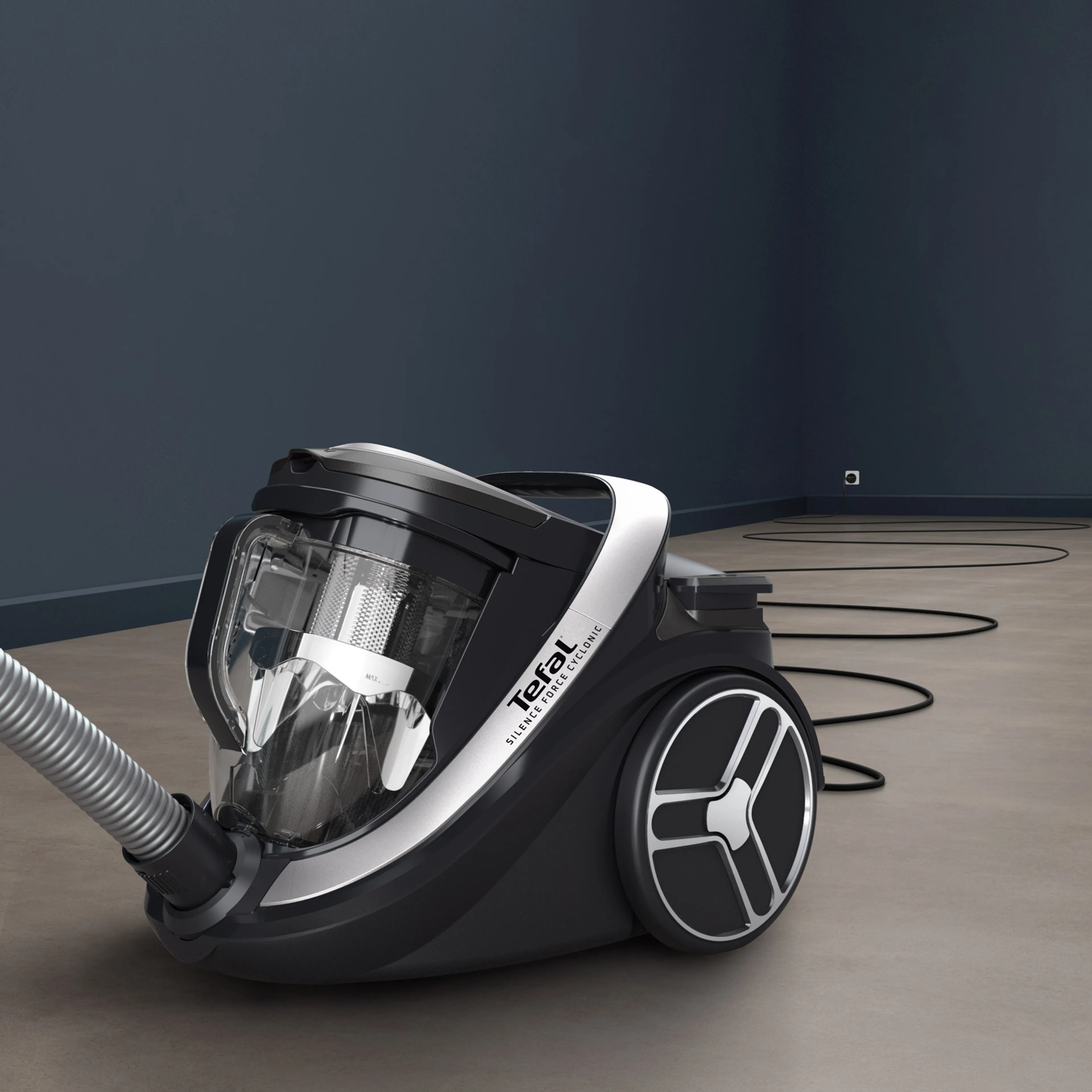 Пылесос с контейнером для пыли Tefal Silence Force Cyclonic Effitech TW7976EA