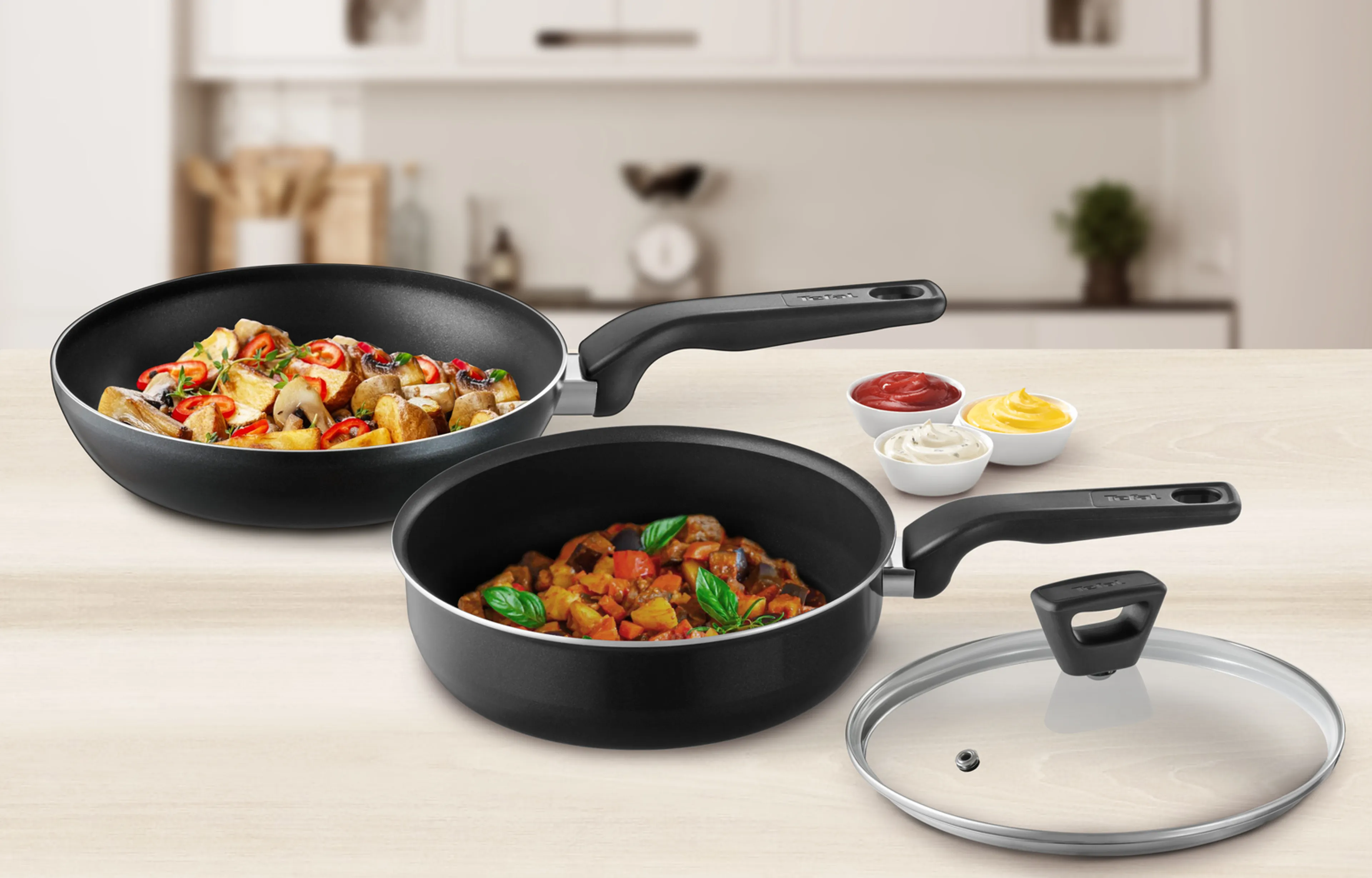 Набор посуды с крышкой Tefal Essential 4232830