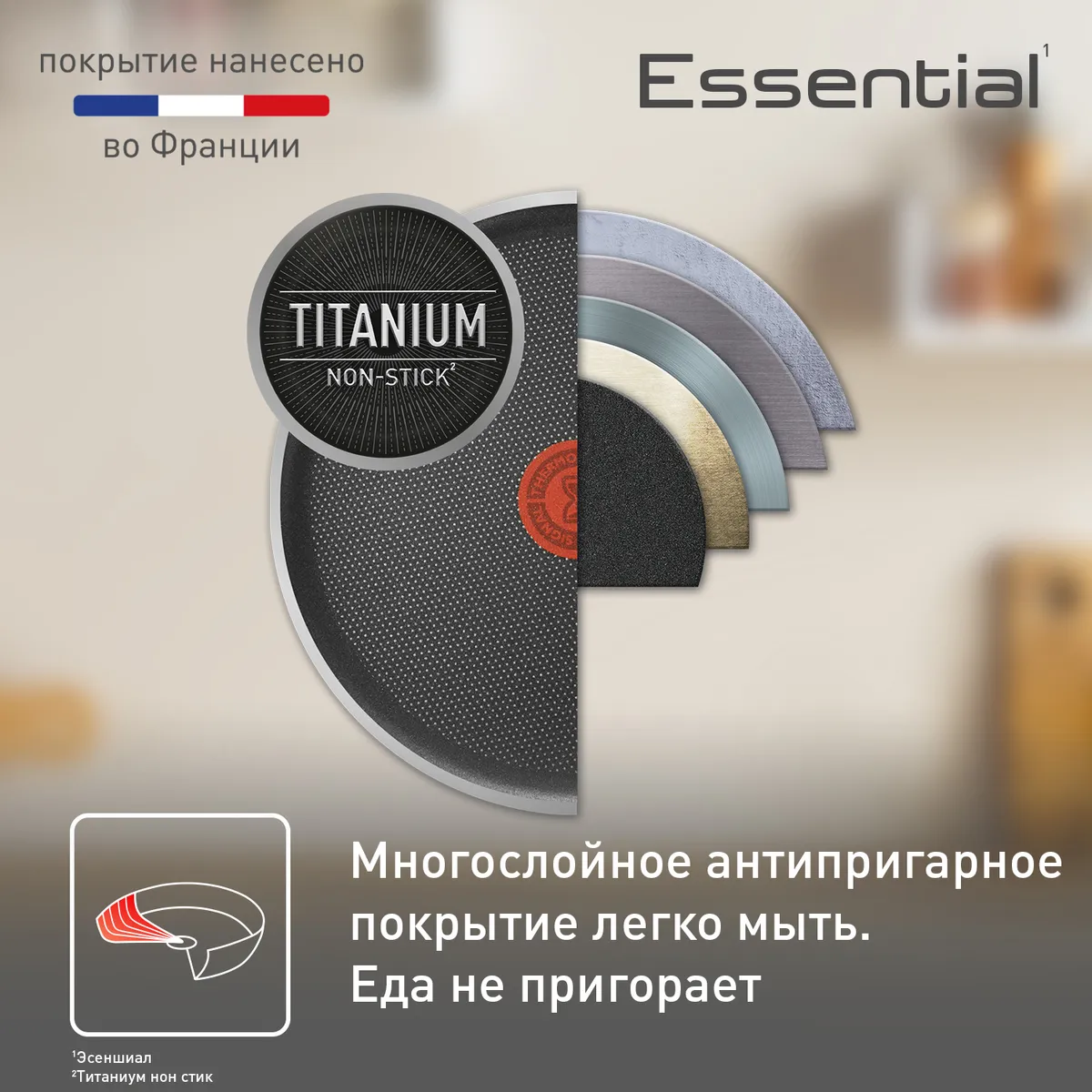 Набор сковород Tefal Essential 3 предмета 20/24/28 см 4232820