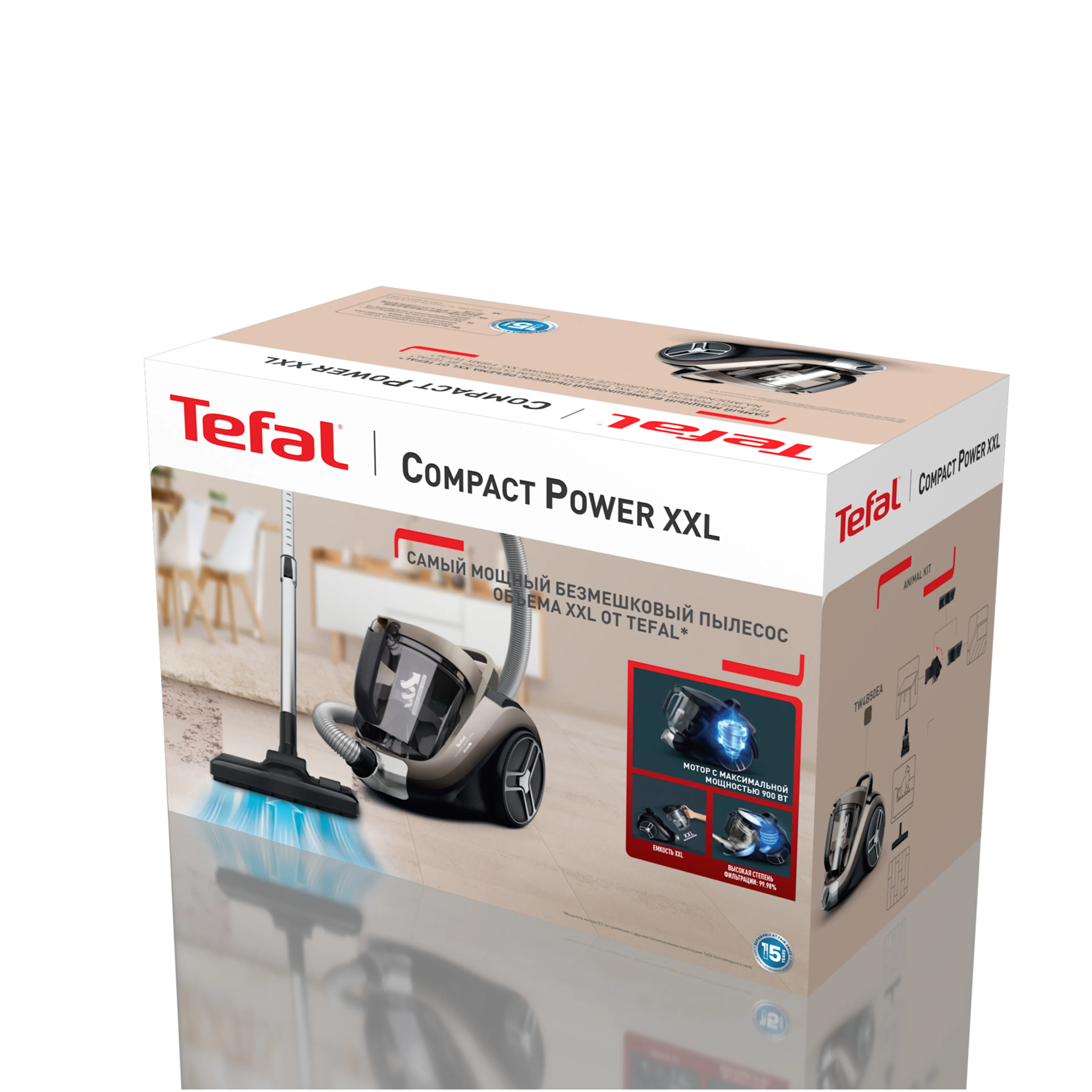 Пылесос с контейнером Tefal Compact Power XXL  TW4B50EA