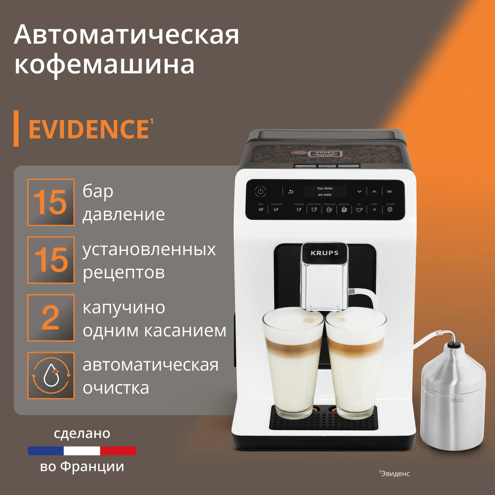 Автоматическая кофемашина KRUPS EVIDENCE