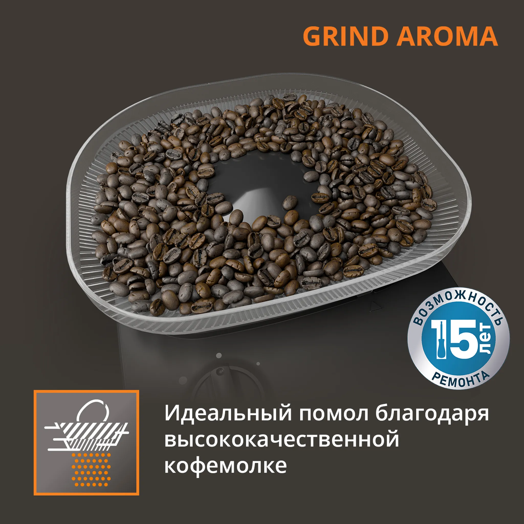 Капельная кофеварка KRUPS Grind Aroma