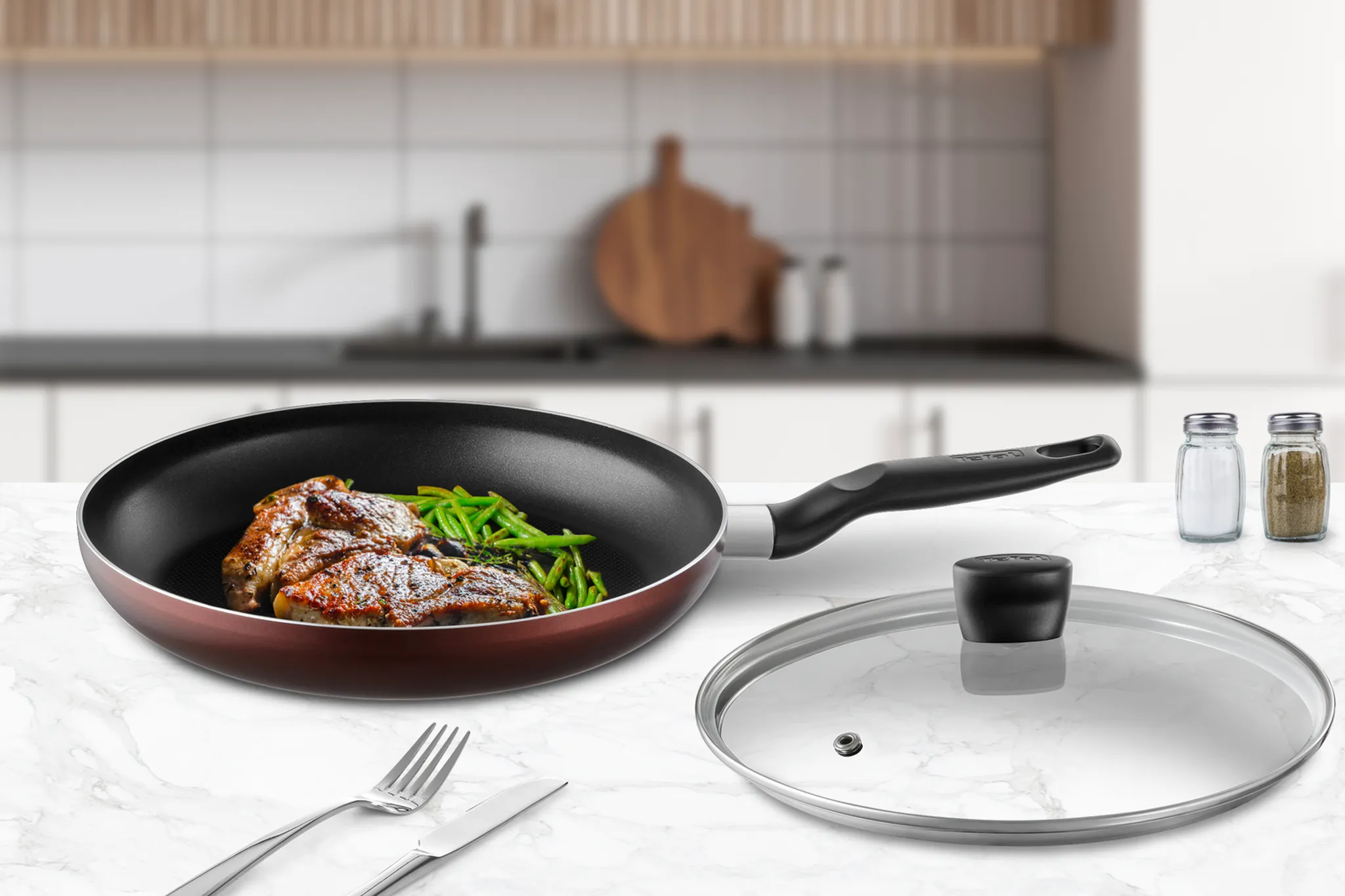 Сковорода с крышкой Tefal Cook&Clean 24 см 4233924