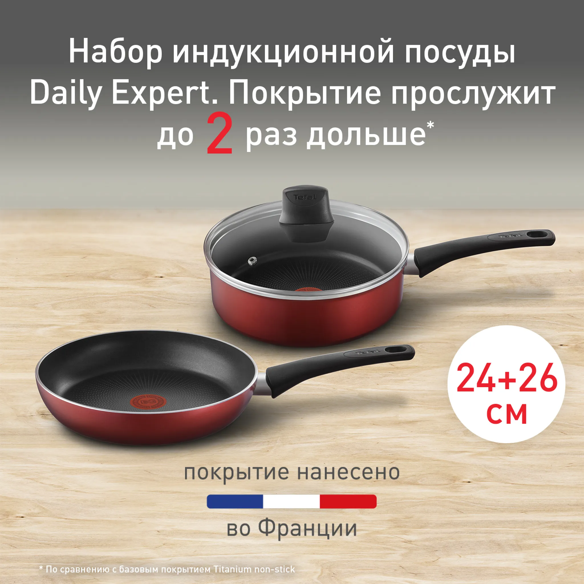 цена на Набор посуды с крышкой Tefal Daily Expert 04234820