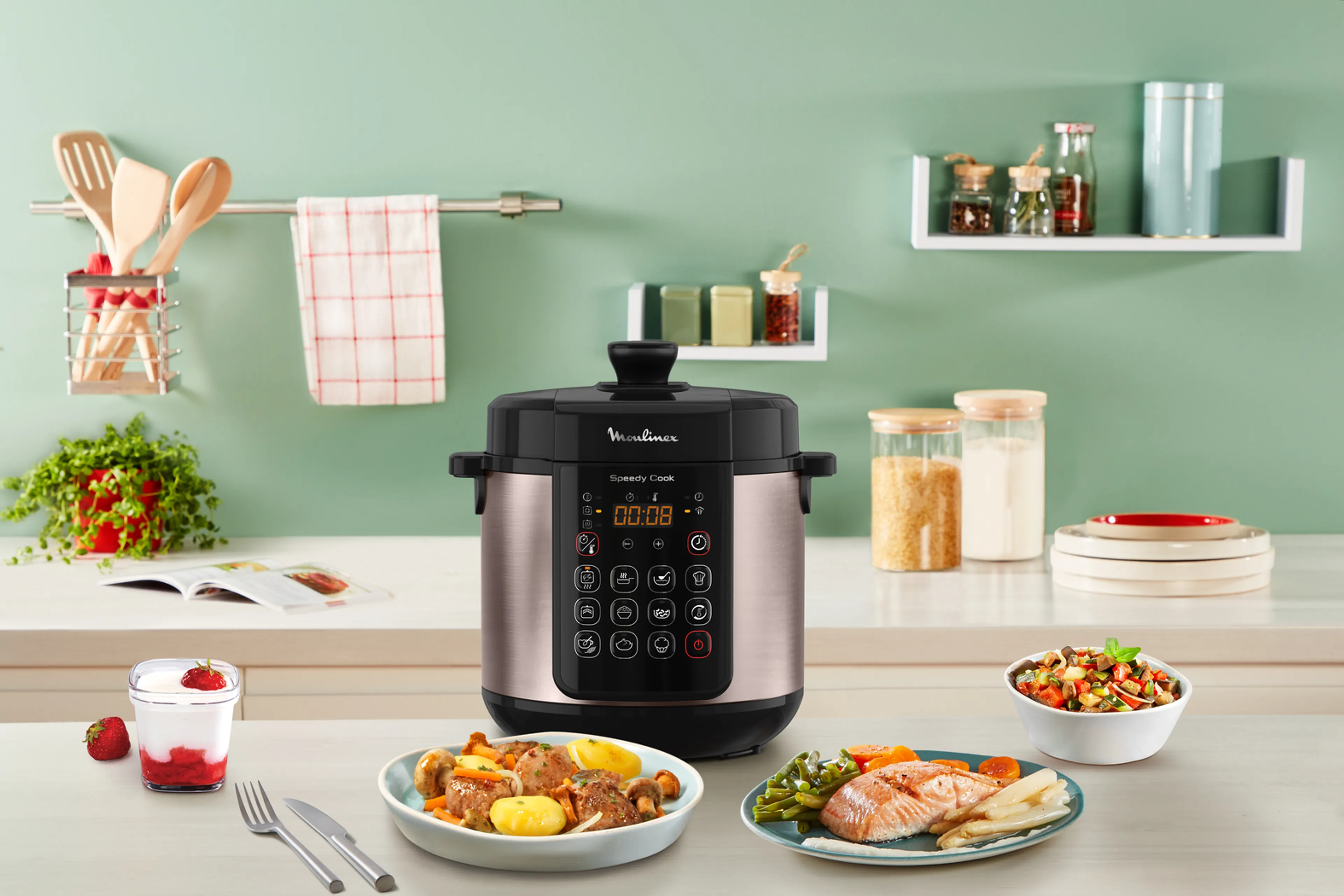 Мультиварка-скороварка Moulinex Speedy Cook CE222B32 купить в официальном магазине
