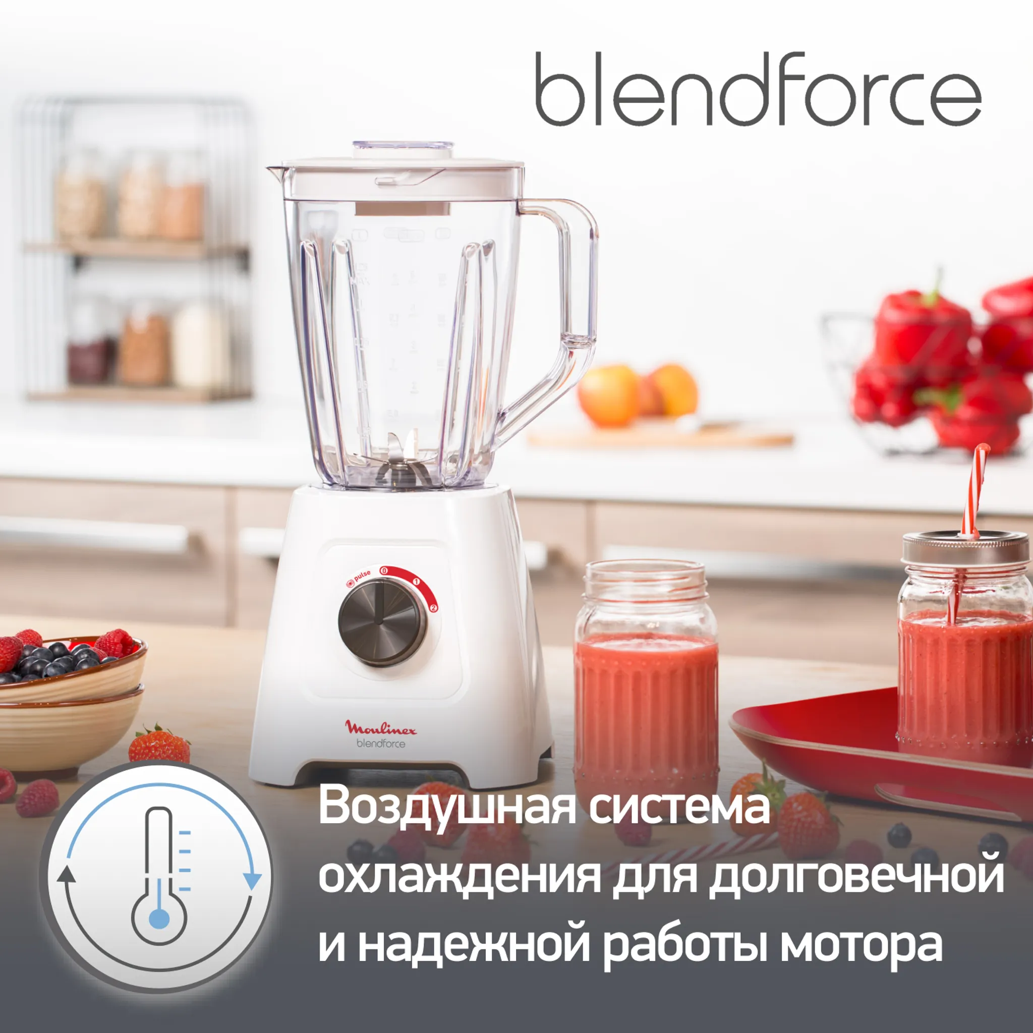 Стационарный блендер Moulinex BlendForce 2 LM420110