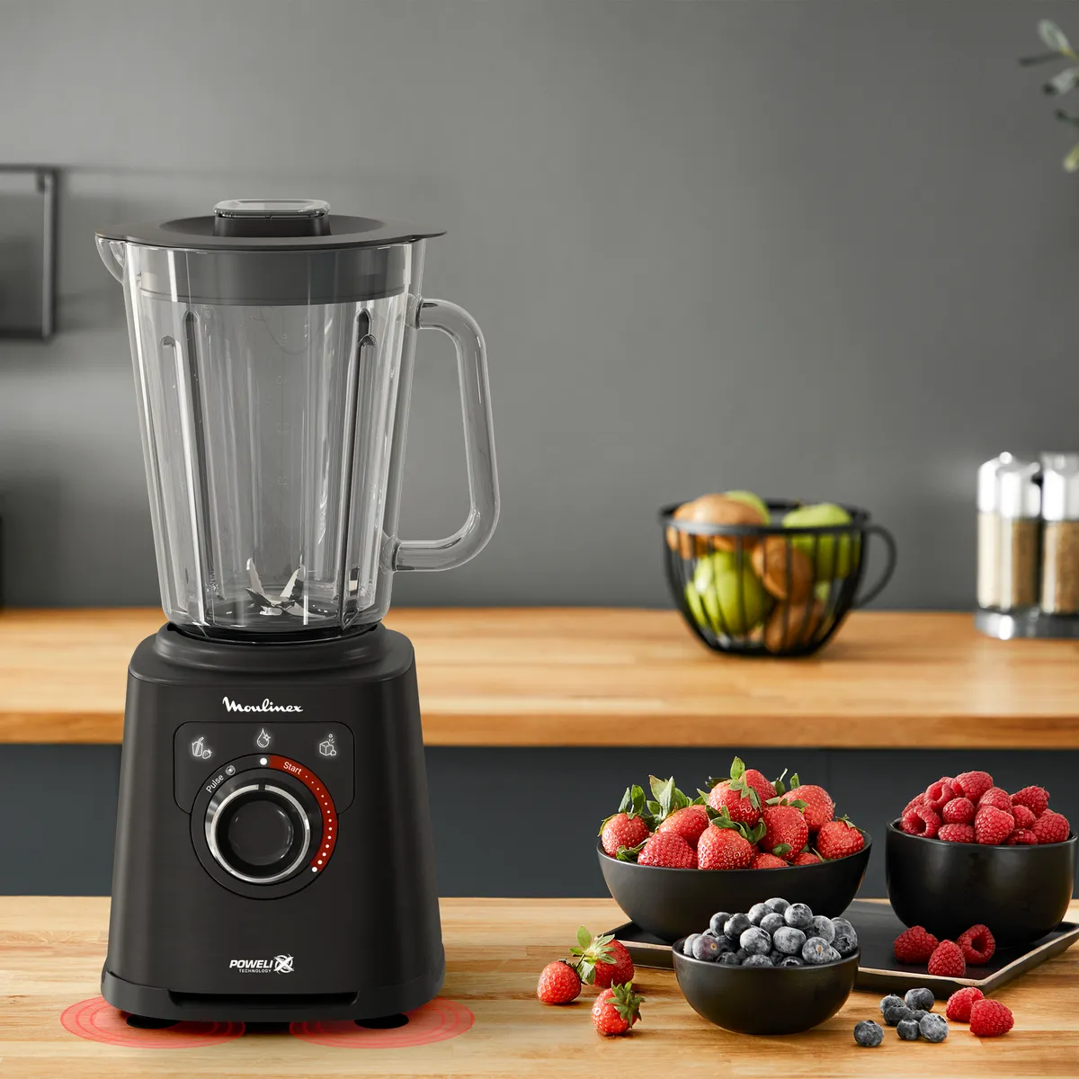 цена на Высокоскоростной блендер Moulinex PerfectMix+ с бутылкой для смузи LM87G810
