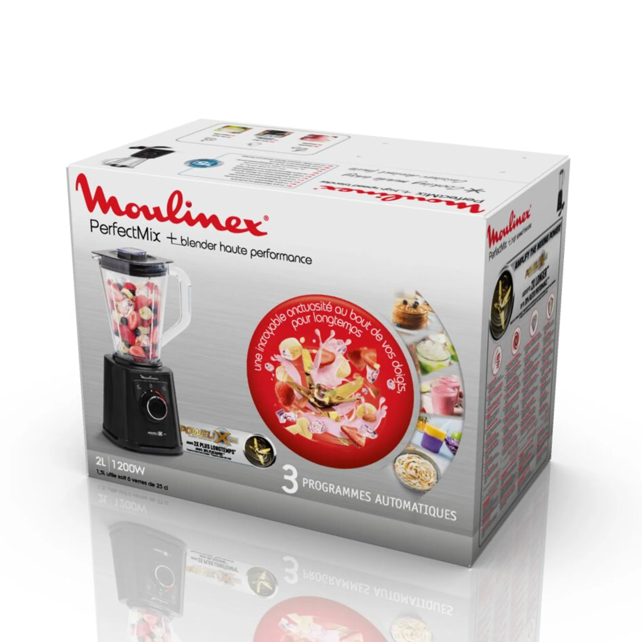 Высокоскоростной блендер Moulinex PerfectMix+ с бутылкой для смузи LM87G810