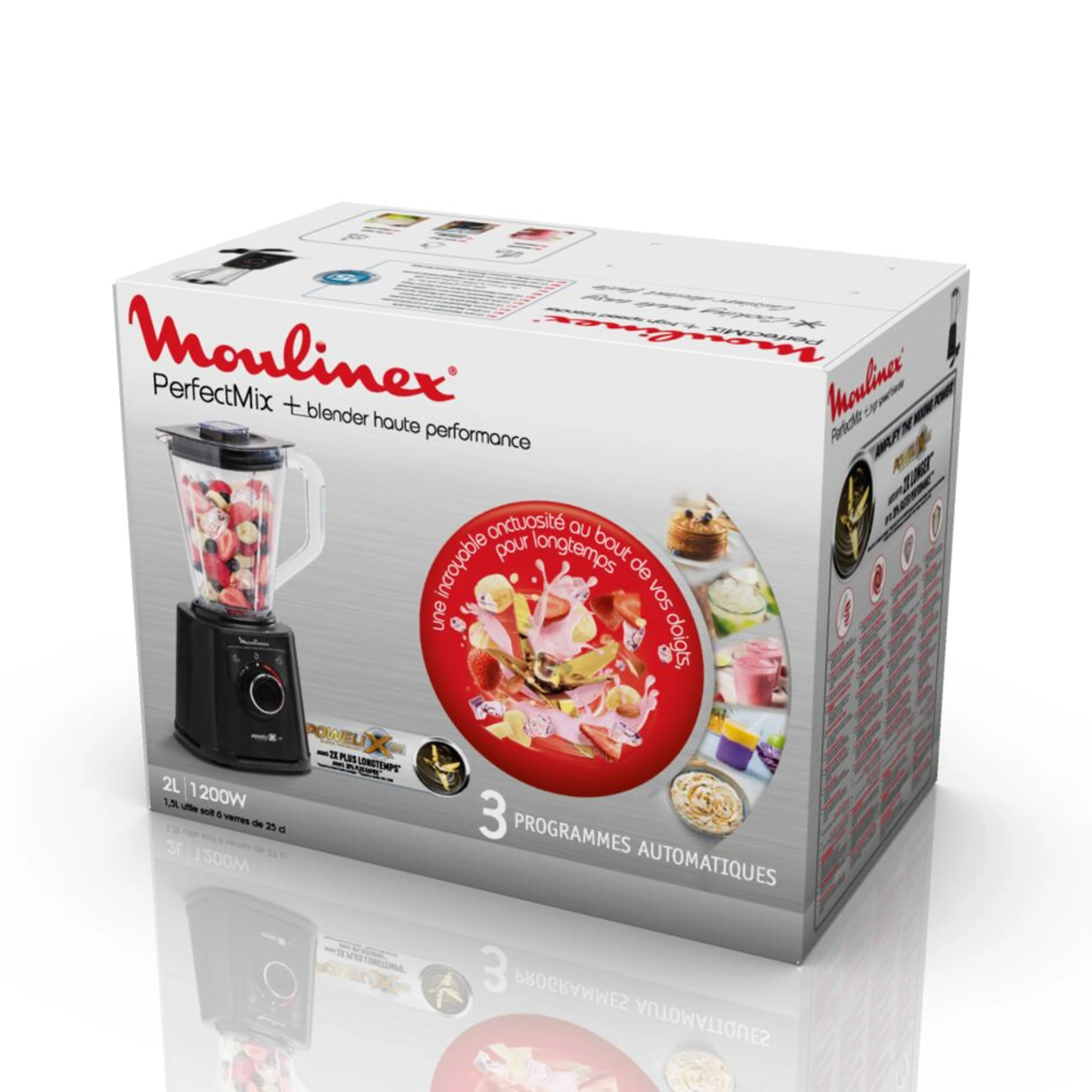 Высокоскоростной блендер Moulinex PerfectMix+ с бутылкой для смузи LM87G810
