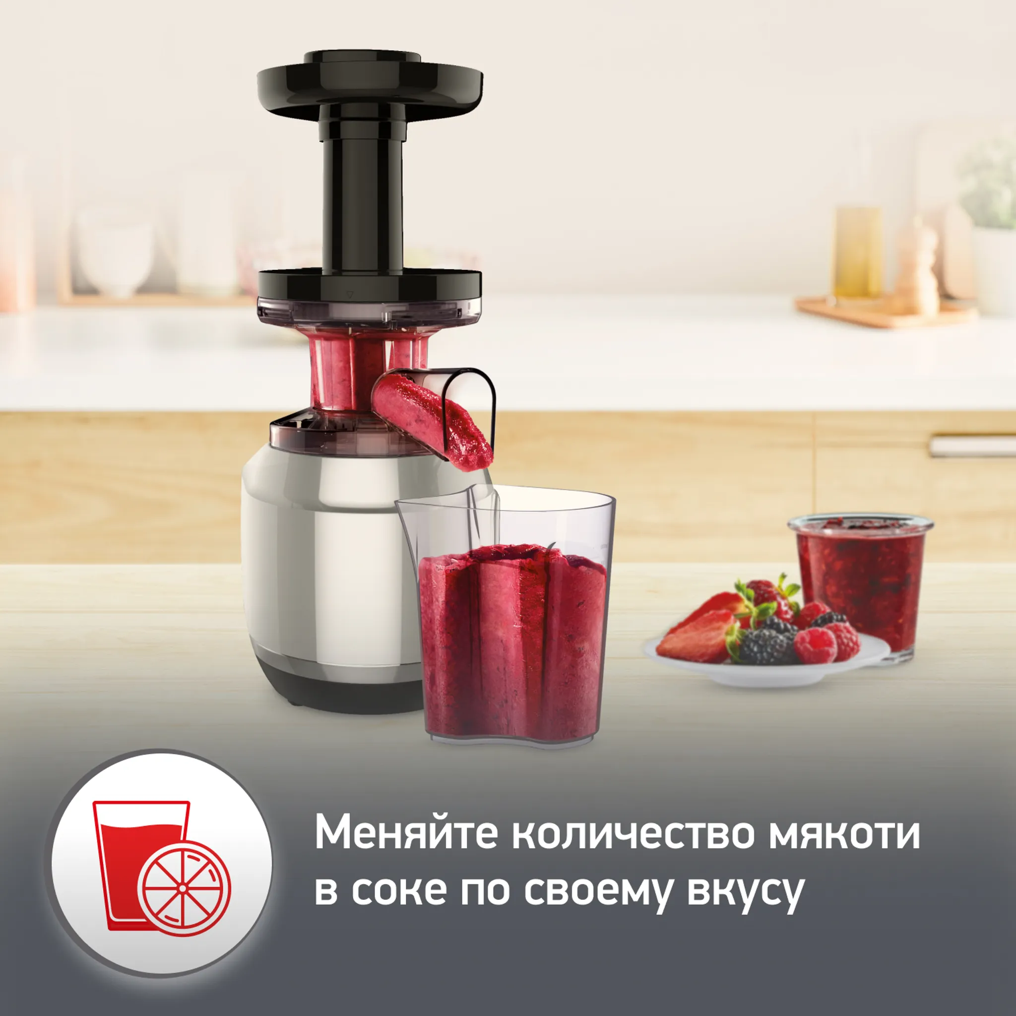 Шнековая соковыжималка Moulinex Juice & Clean