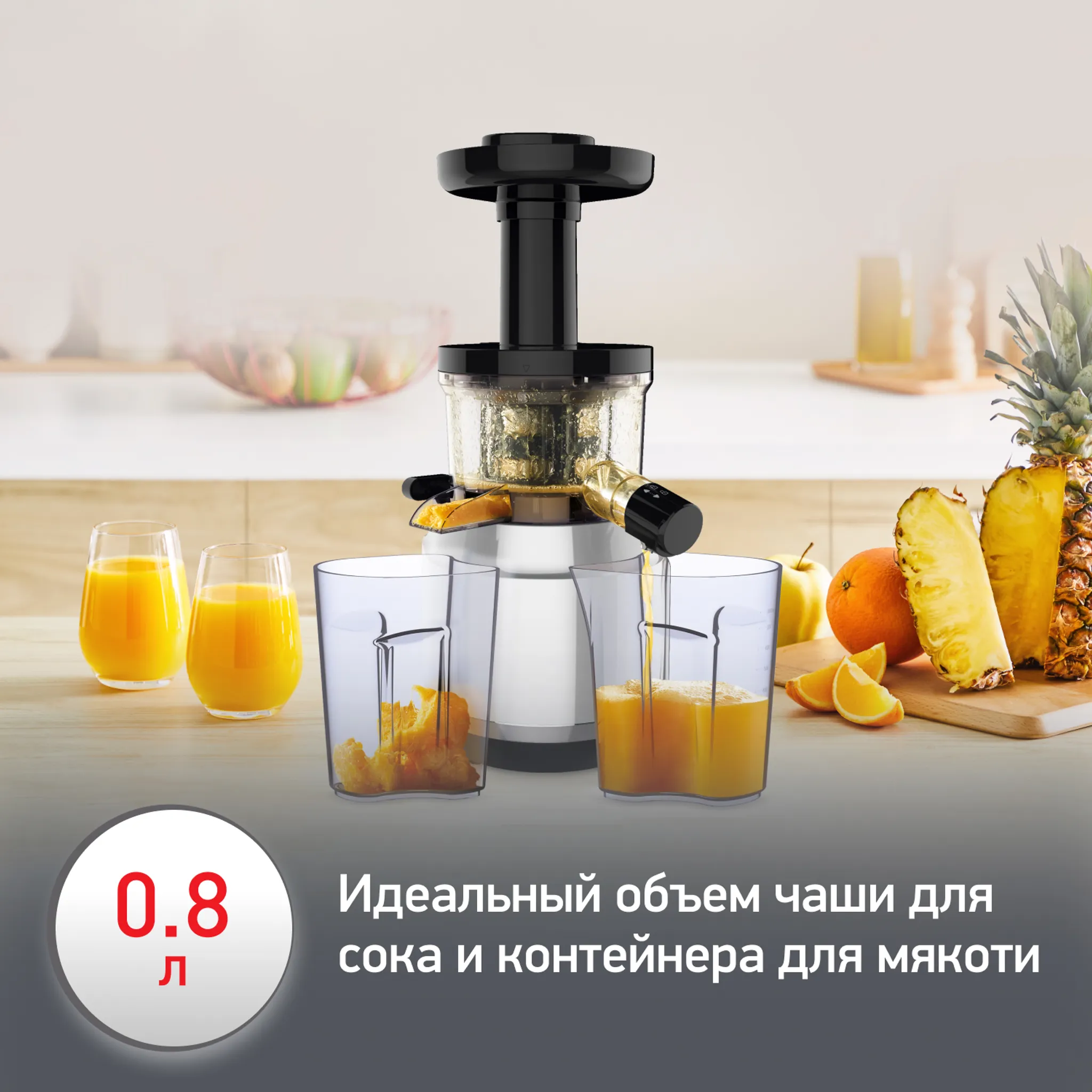 Шнековая соковыжималка Moulinex Juice & Clean