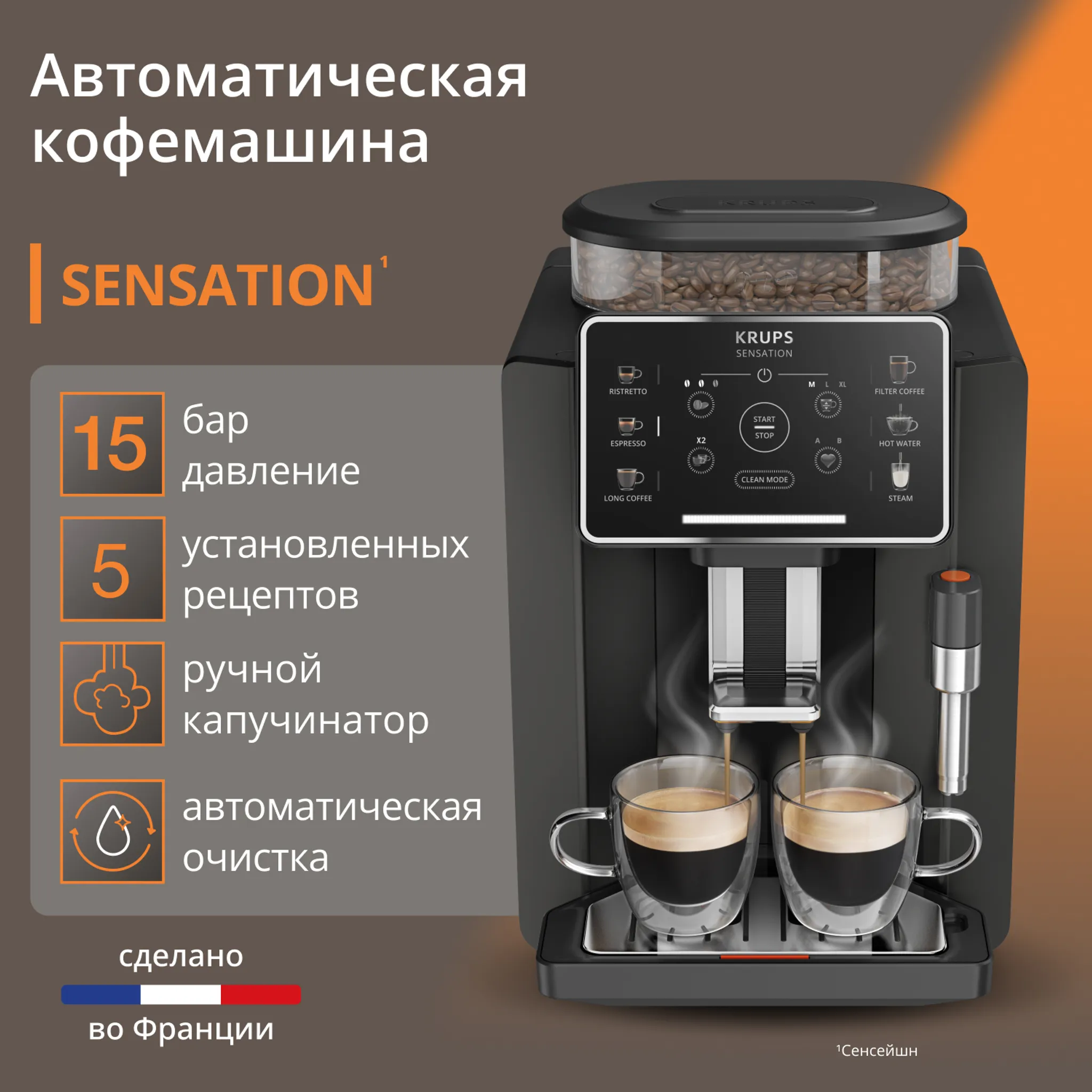Автоматическая кофемашина KRUPS Sensation C50