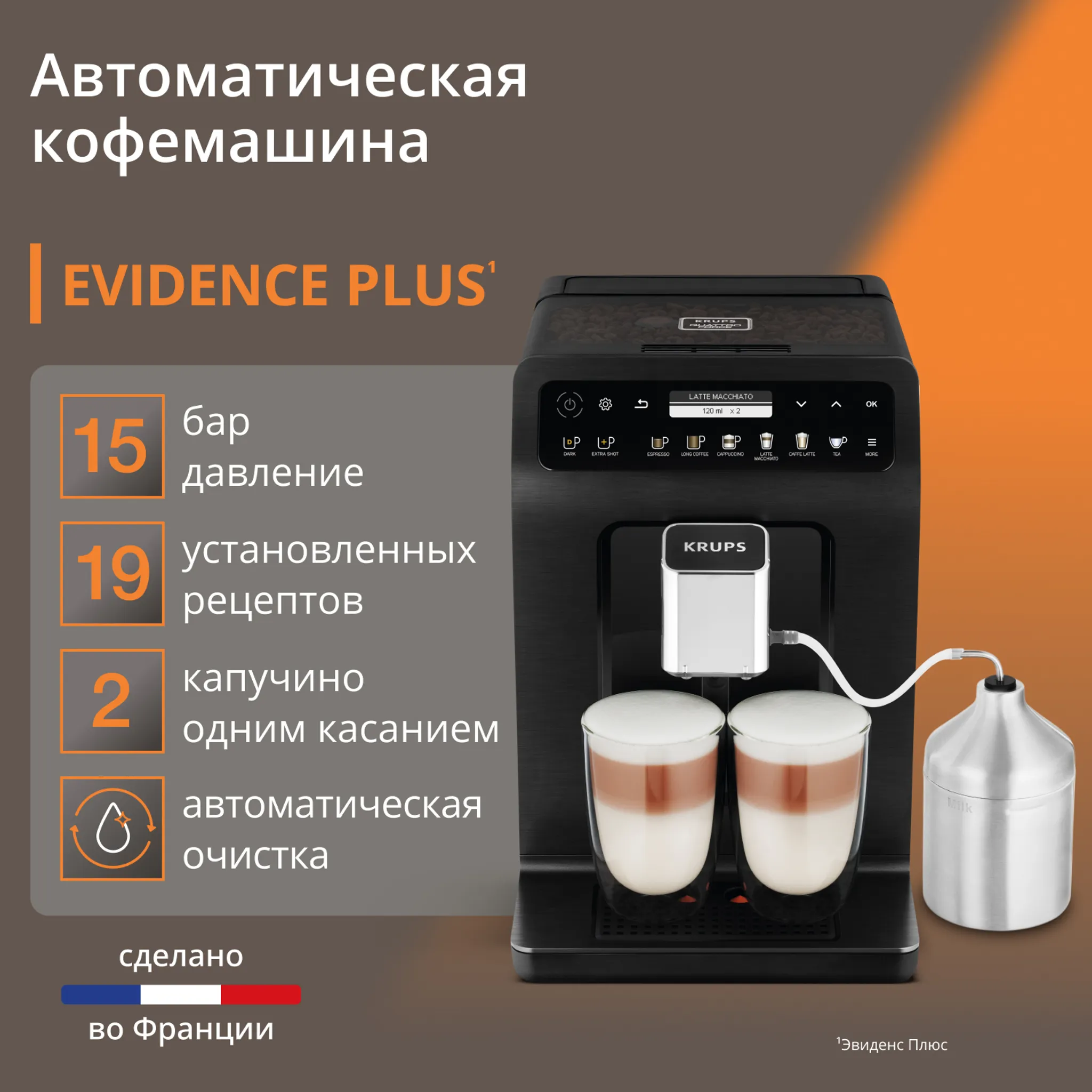 Автоматическая кофемашина KRUPS EVIDENCE PLUS